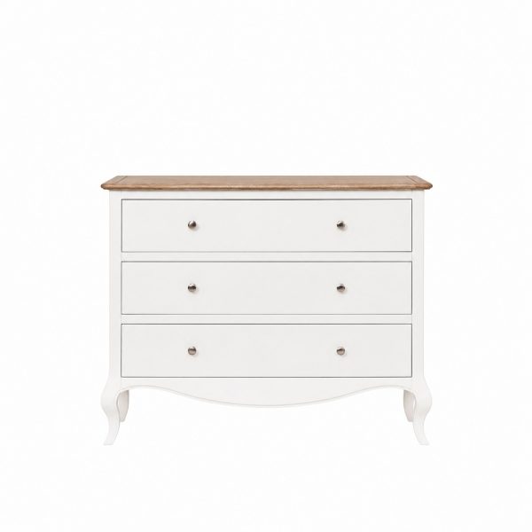 Lille French Chalk White 3 Drawer Chest