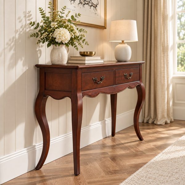 Lille French Mahogany Console Hall Table