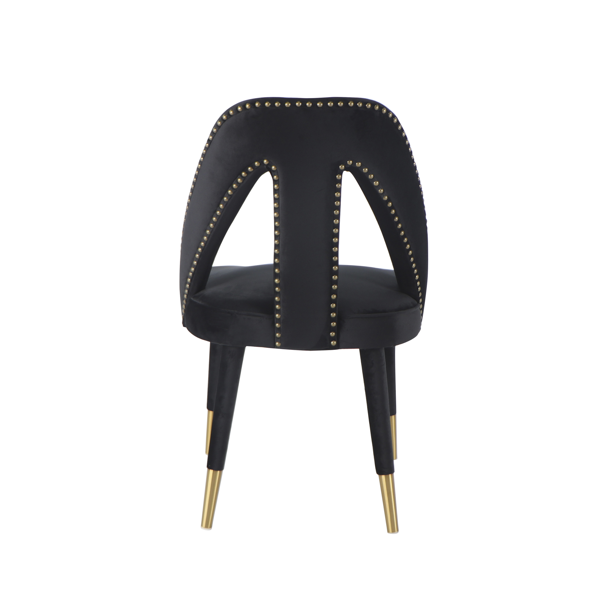 Alexandra Black Velvet Dining Chair – Gold Foot