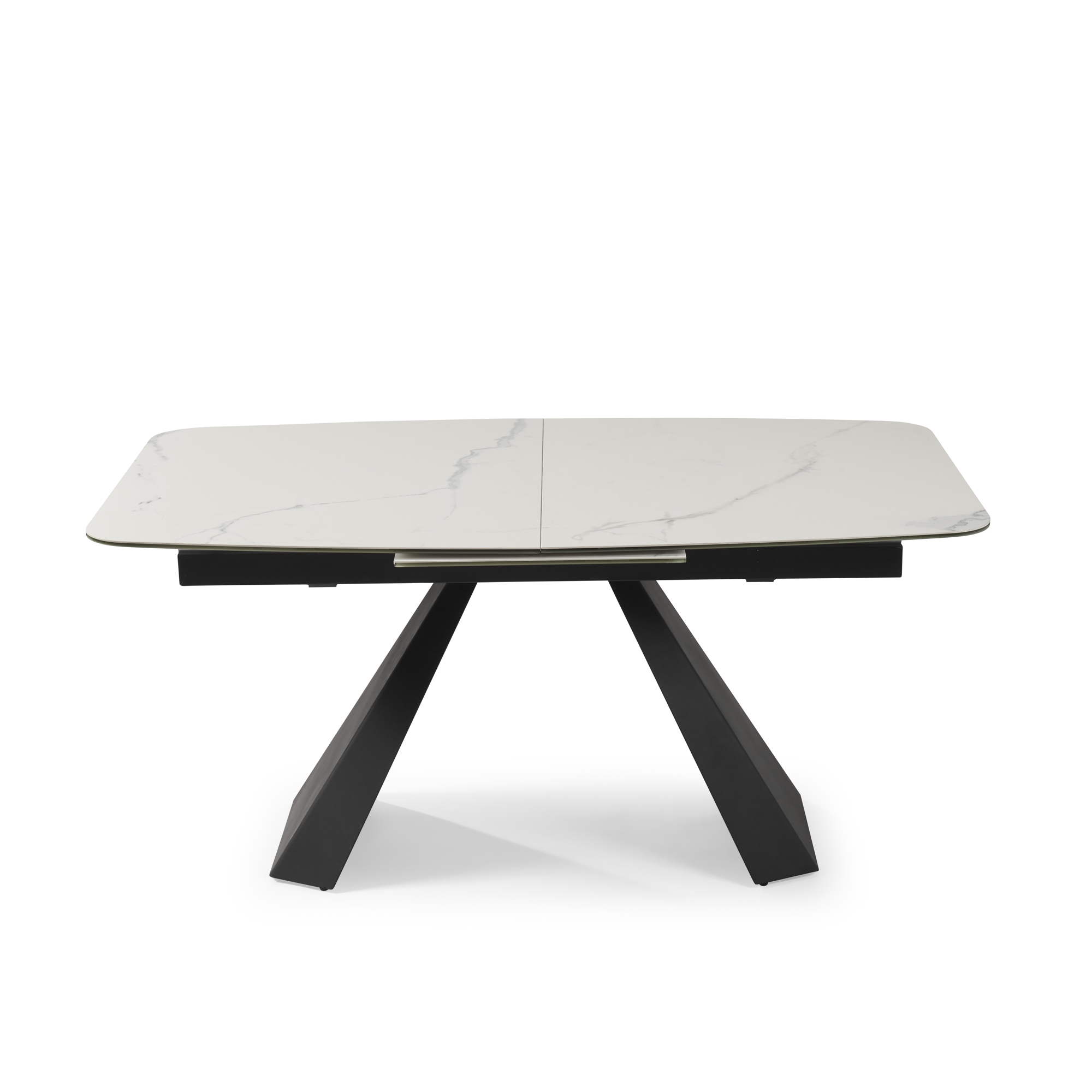 1.6m-2.1m – Casa White Ceramic Extending Dining Table