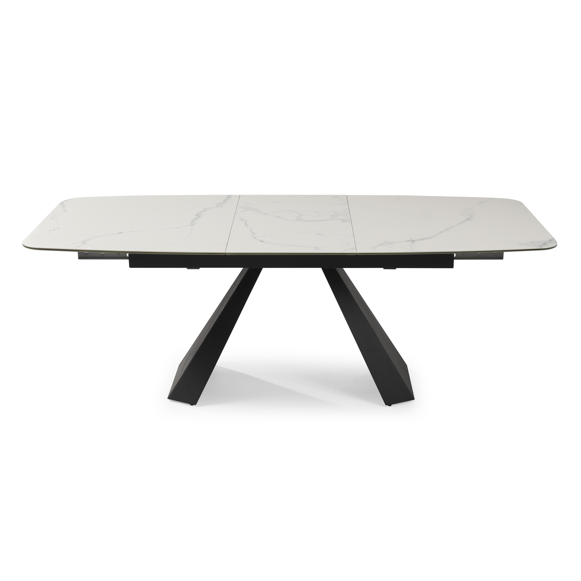 1.6m-2.1m – Casa White Ceramic Extending Dining Table