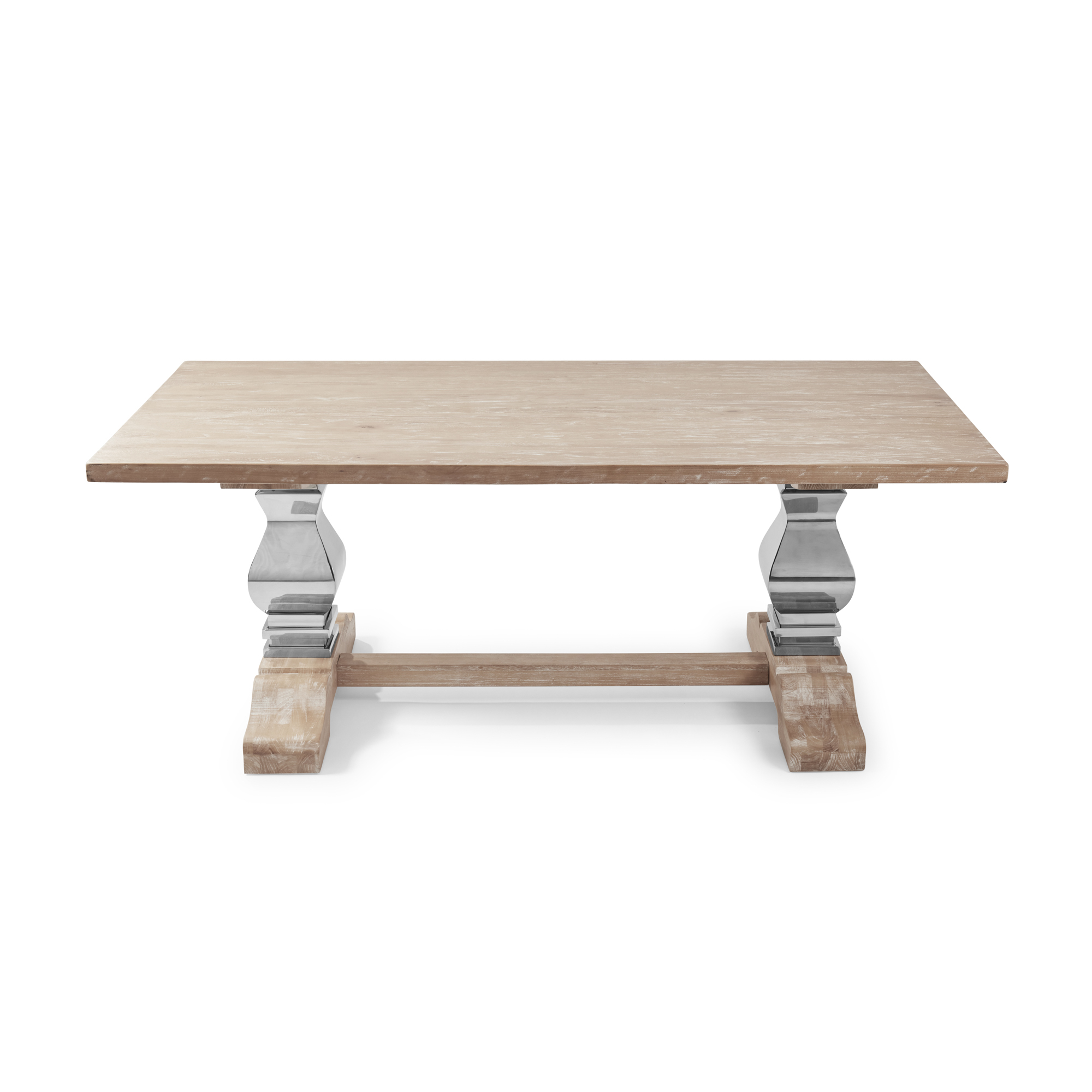 2m Solid Elm Refectory Dining Table