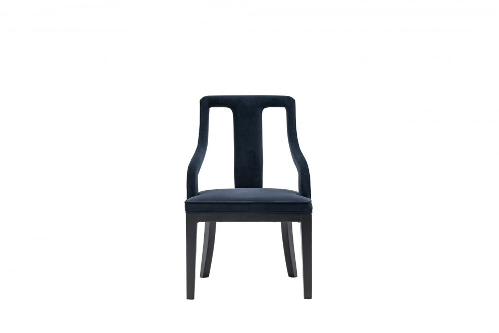 Juliette Dark Blue Velvet Dining Chair - Image 9