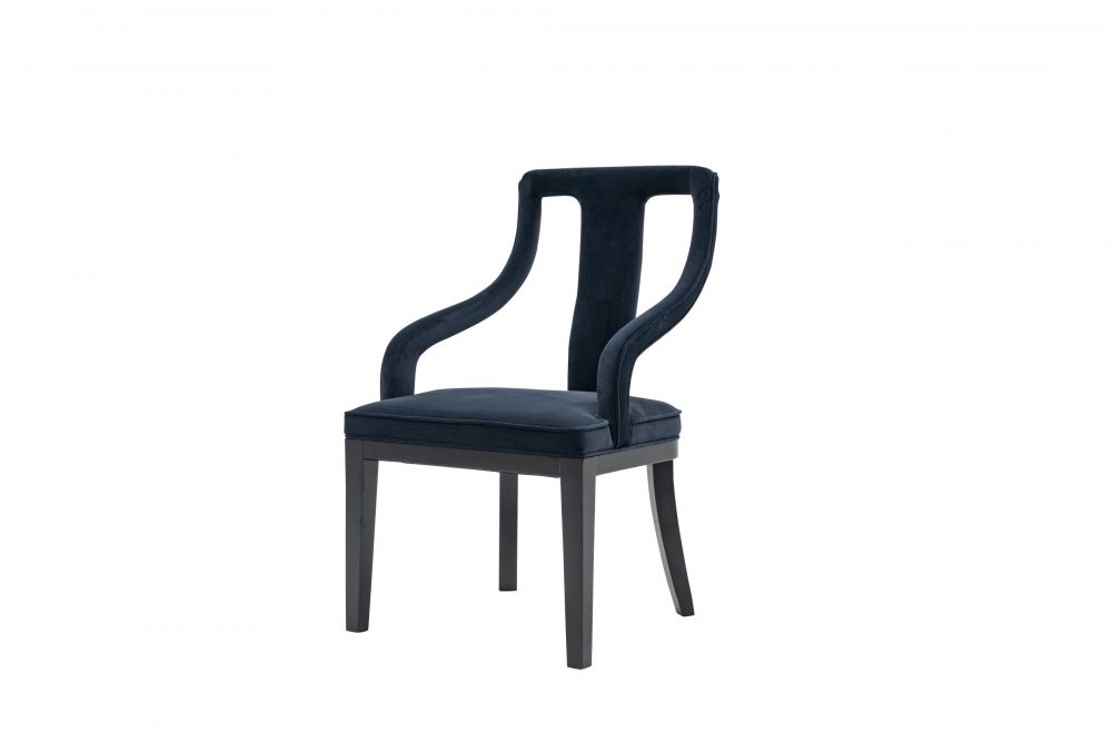Juliette Dark Blue Velvet Dining Chair