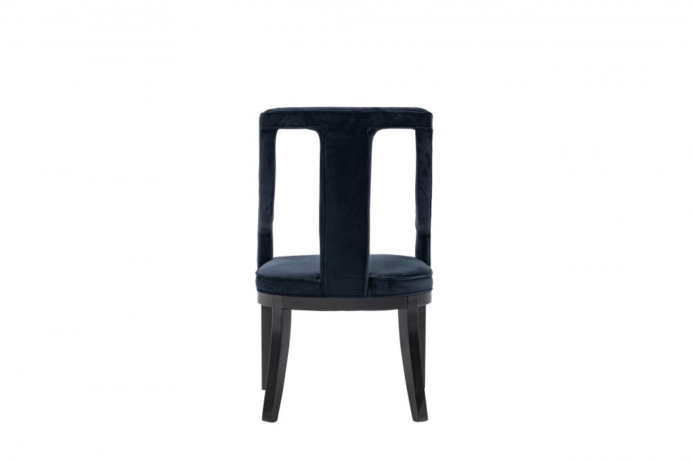 Juliette Dark Blue Velvet Dining Chair - Image 6