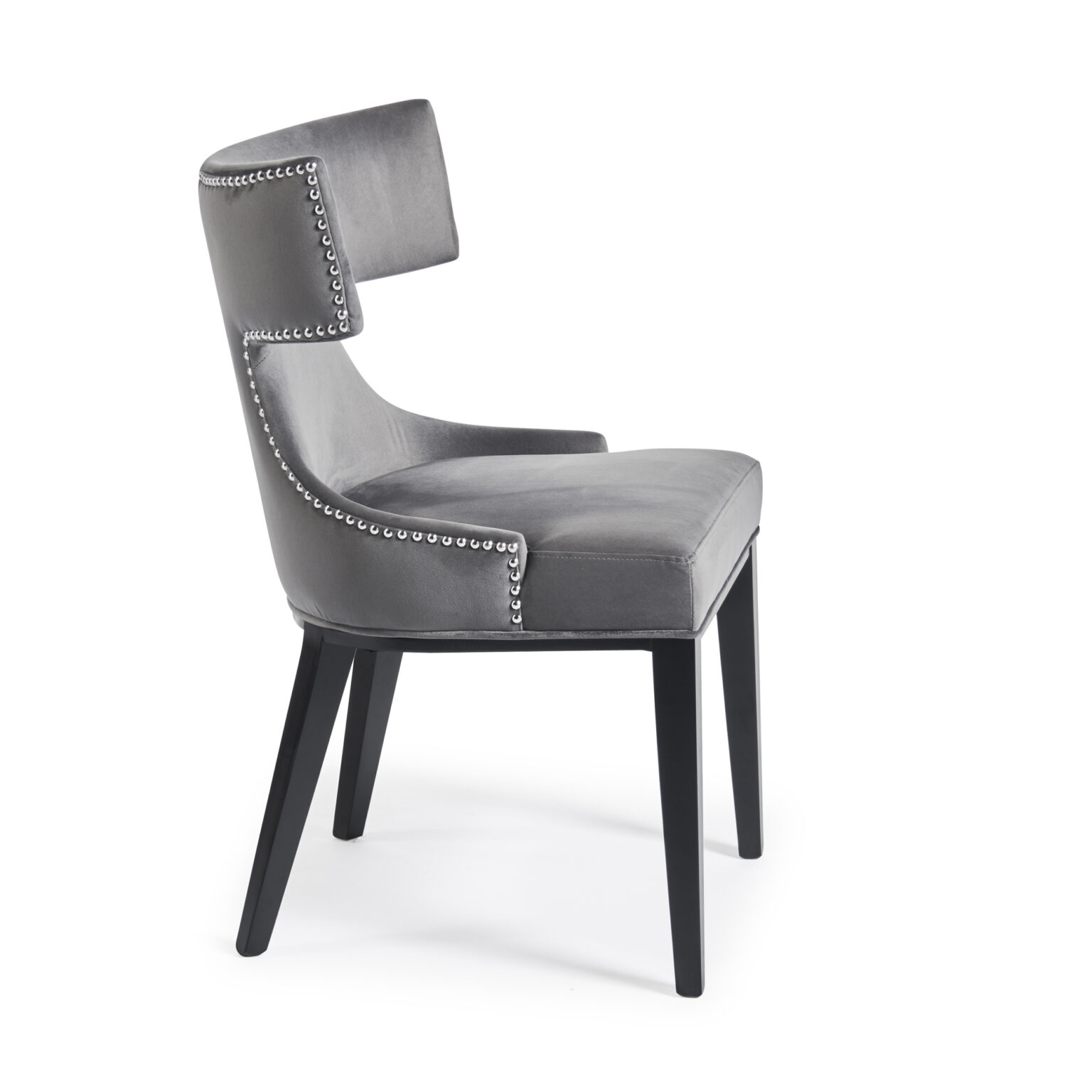 Hammersmith Upholstered Grey Velvet Dining Chair Grosvenor Furniture