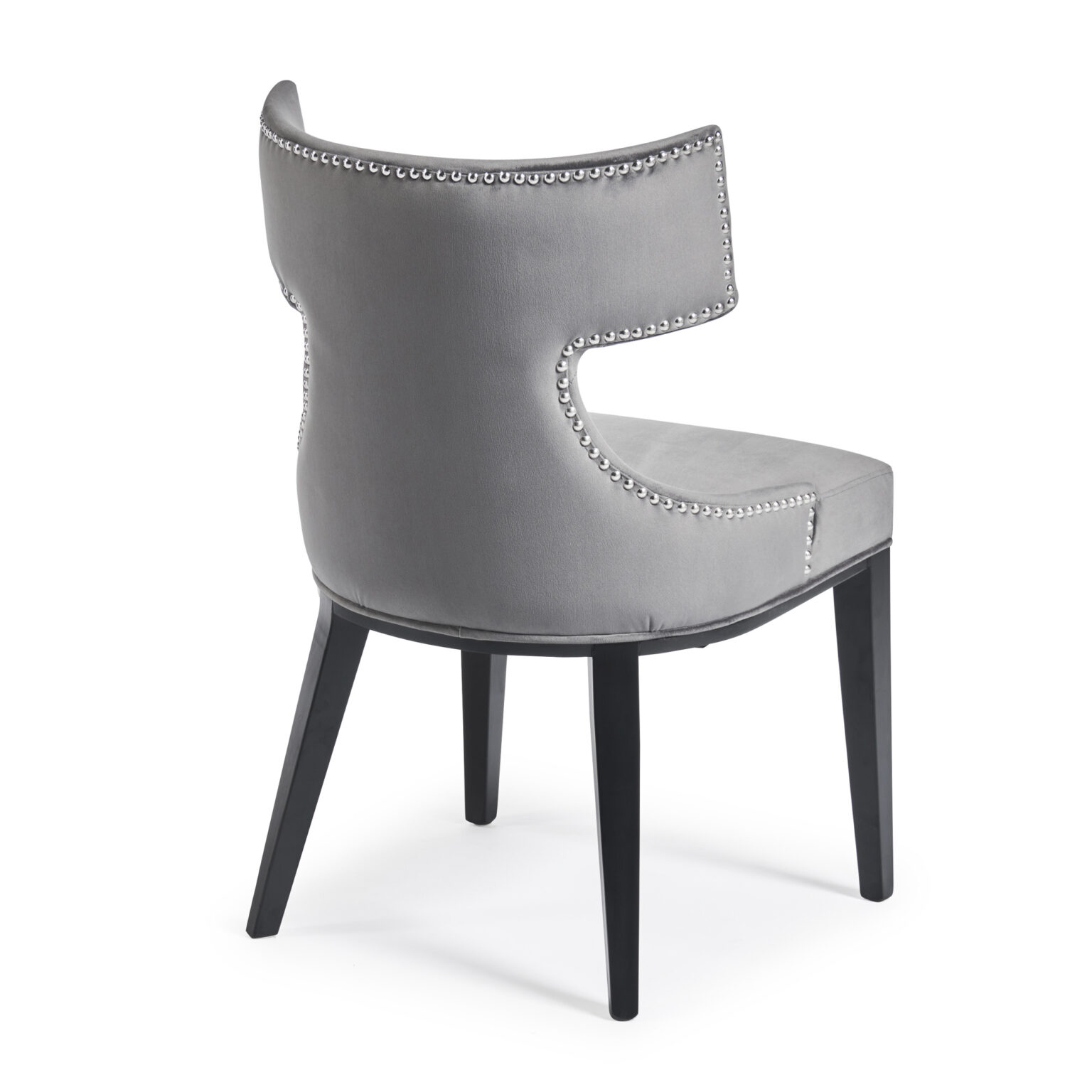 Hammersmith Upholstered Grey Velvet Dining Chair Grosvenor Furniture