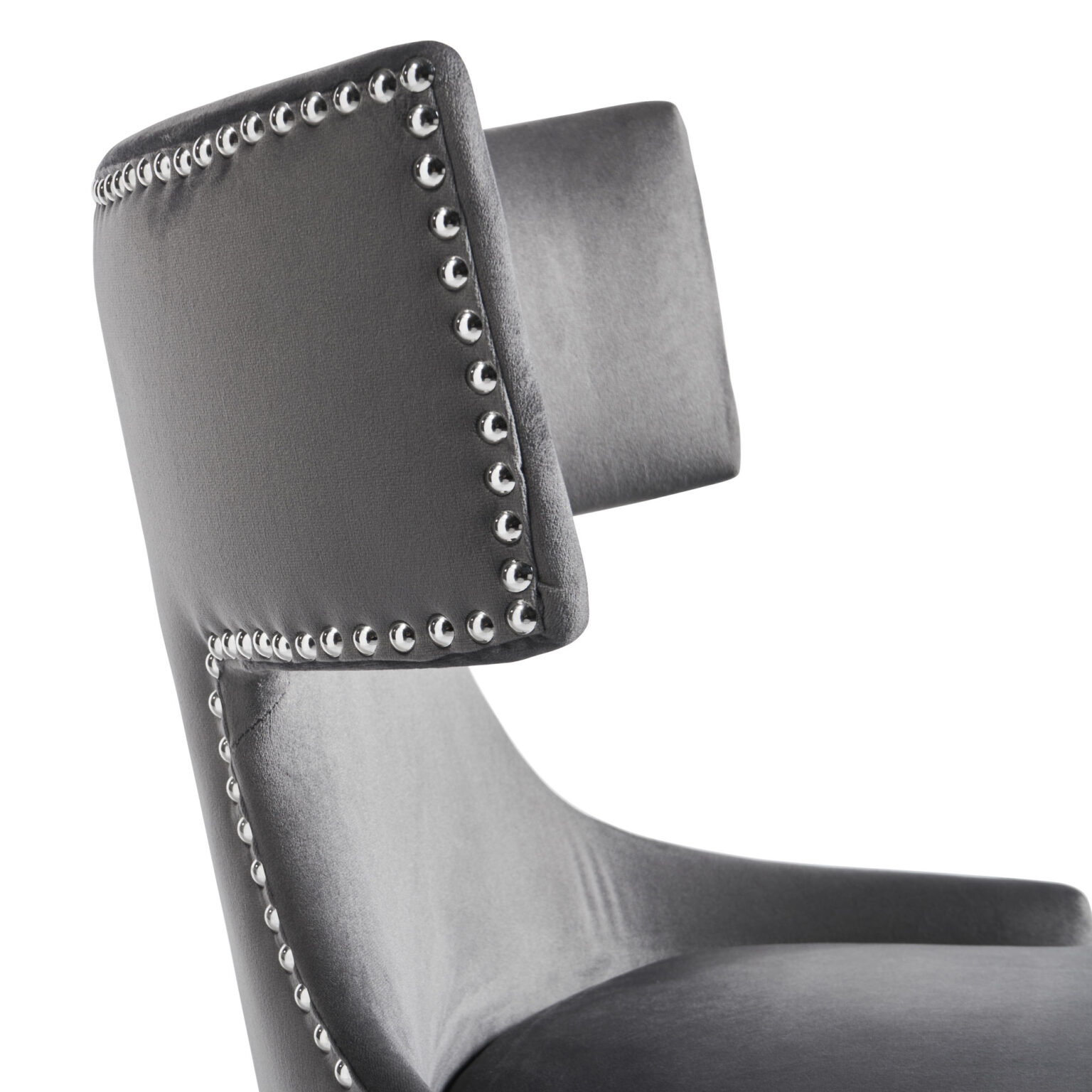 Hammersmith Upholstered Grey Velvet Dining Chair Grosvenor Furniture