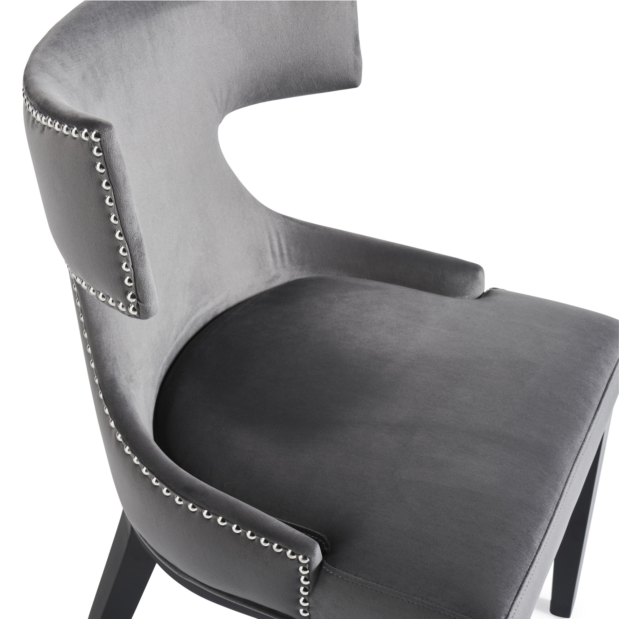 Hammersmith Upholstered Grey Velvet Dining Chair