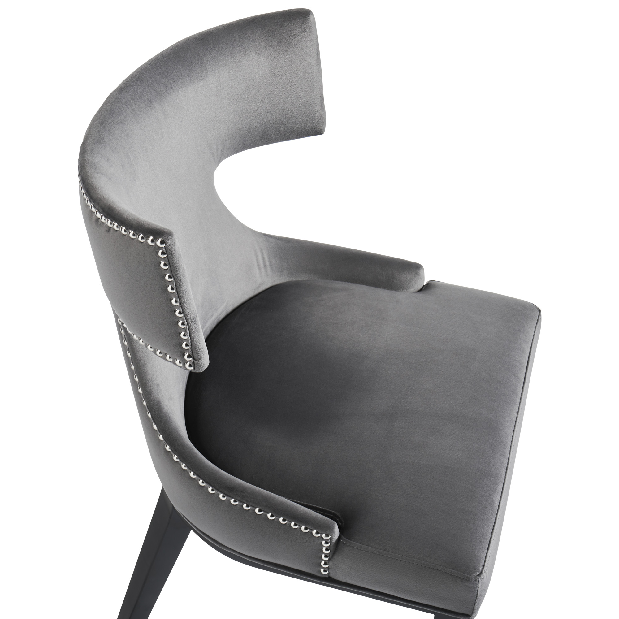 Hammersmith Upholstered Grey Velvet Dining Chair