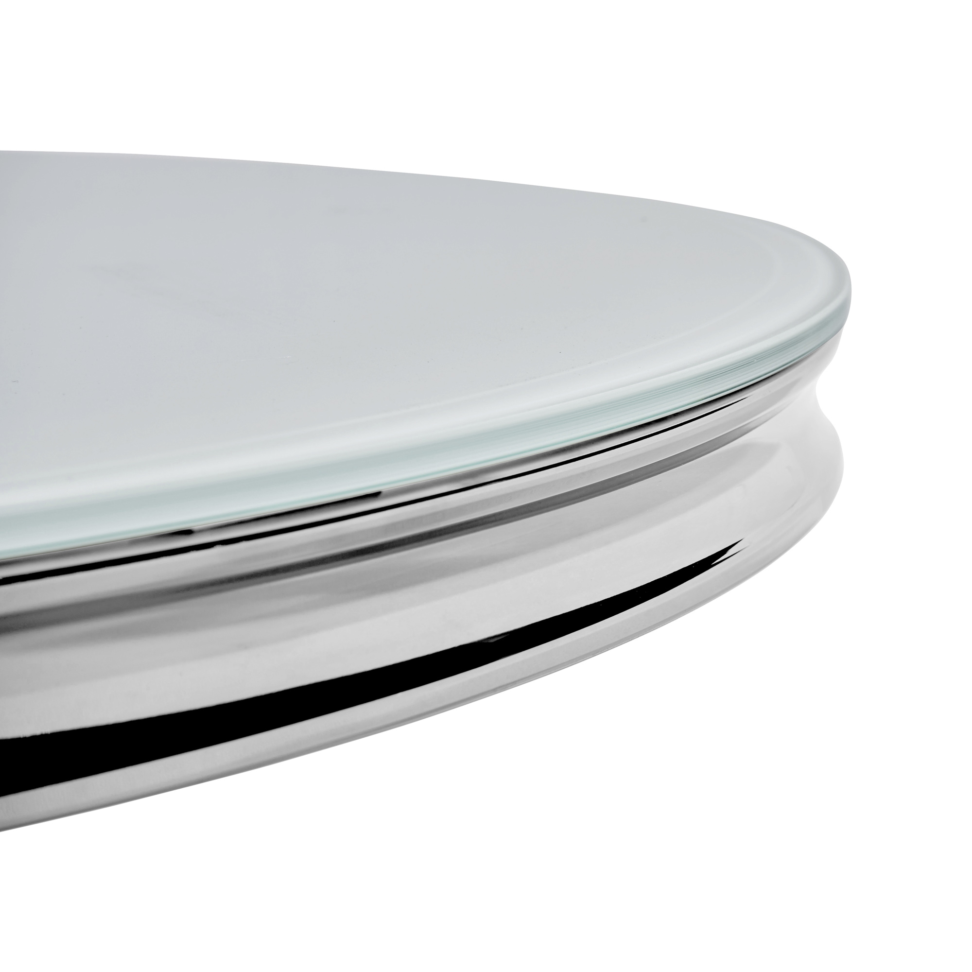 Small Louis 1.06m Round Dining Table – White Glass