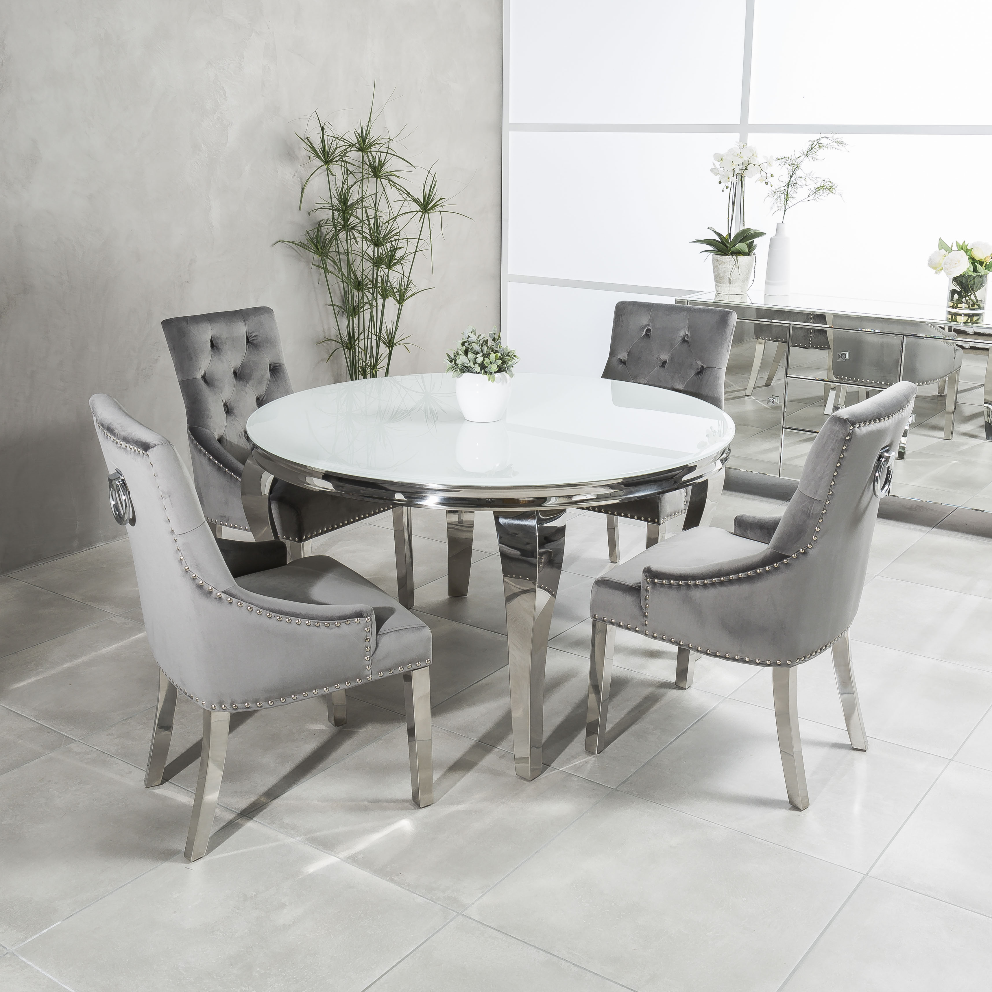 Luxury Dining Room Table And Chair Sets, Circle Dining Table And Chairs Set