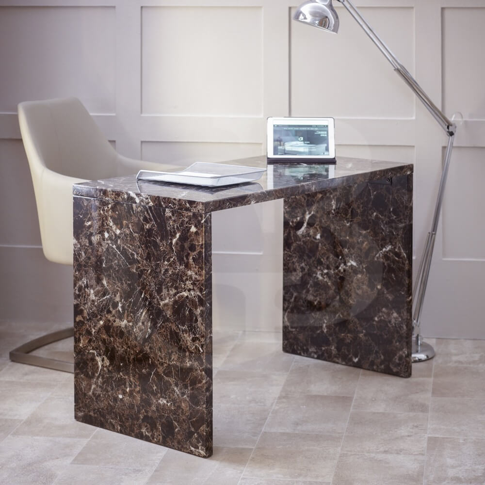Faux Marble Desk Office Desk Console Table Grosvenor Furniture