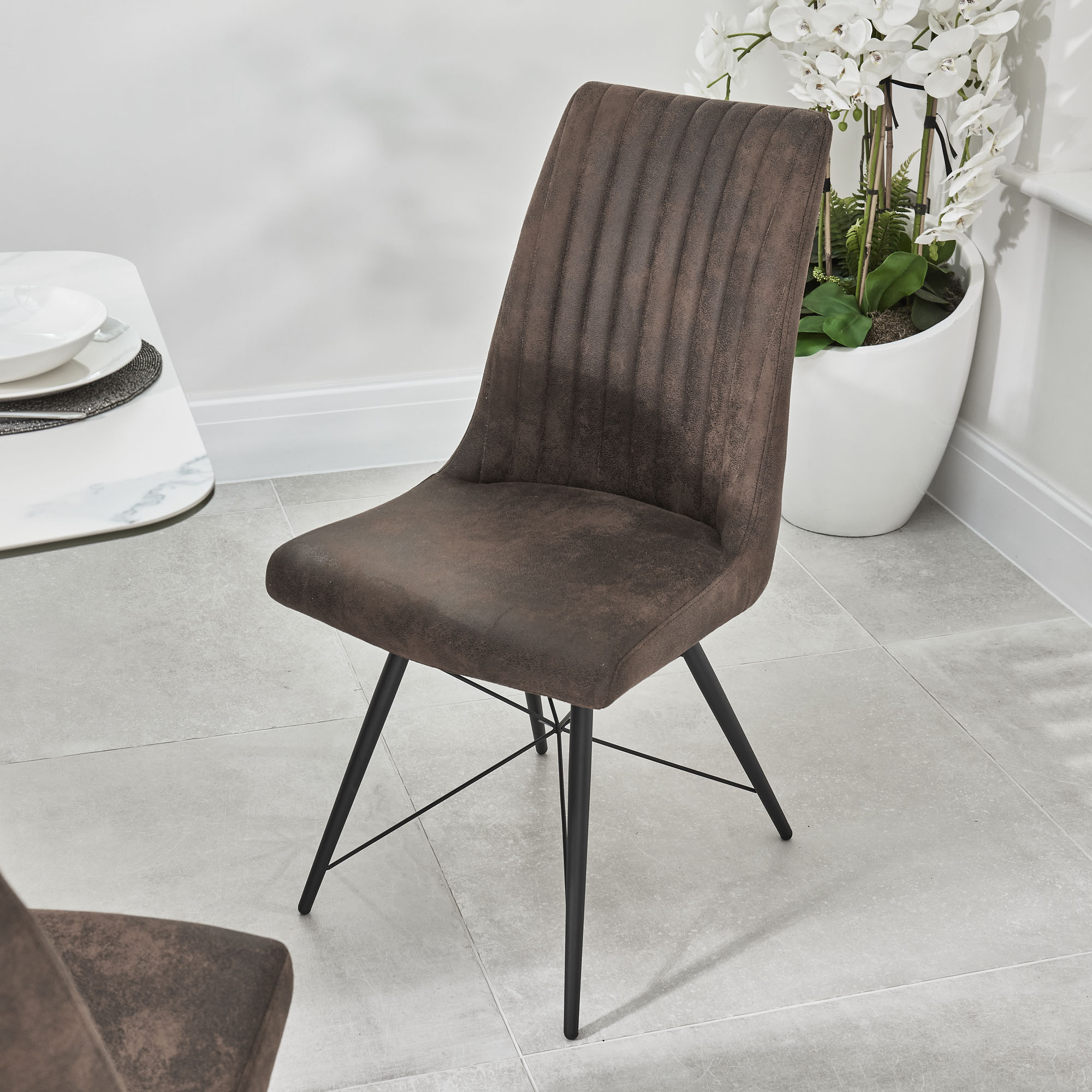 Hudson Faux Leather Dining Chair