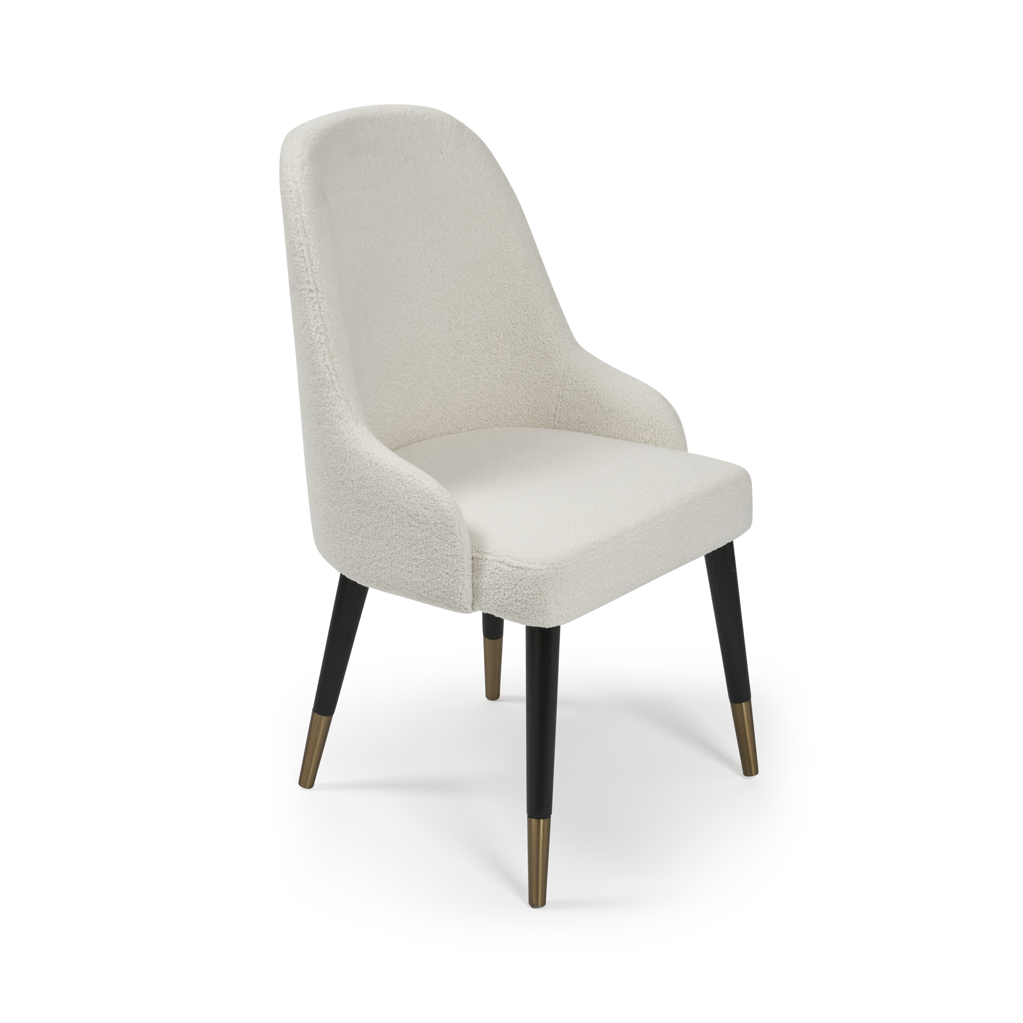 Isla Boucle Dining Chair with Gold Tipped Feet