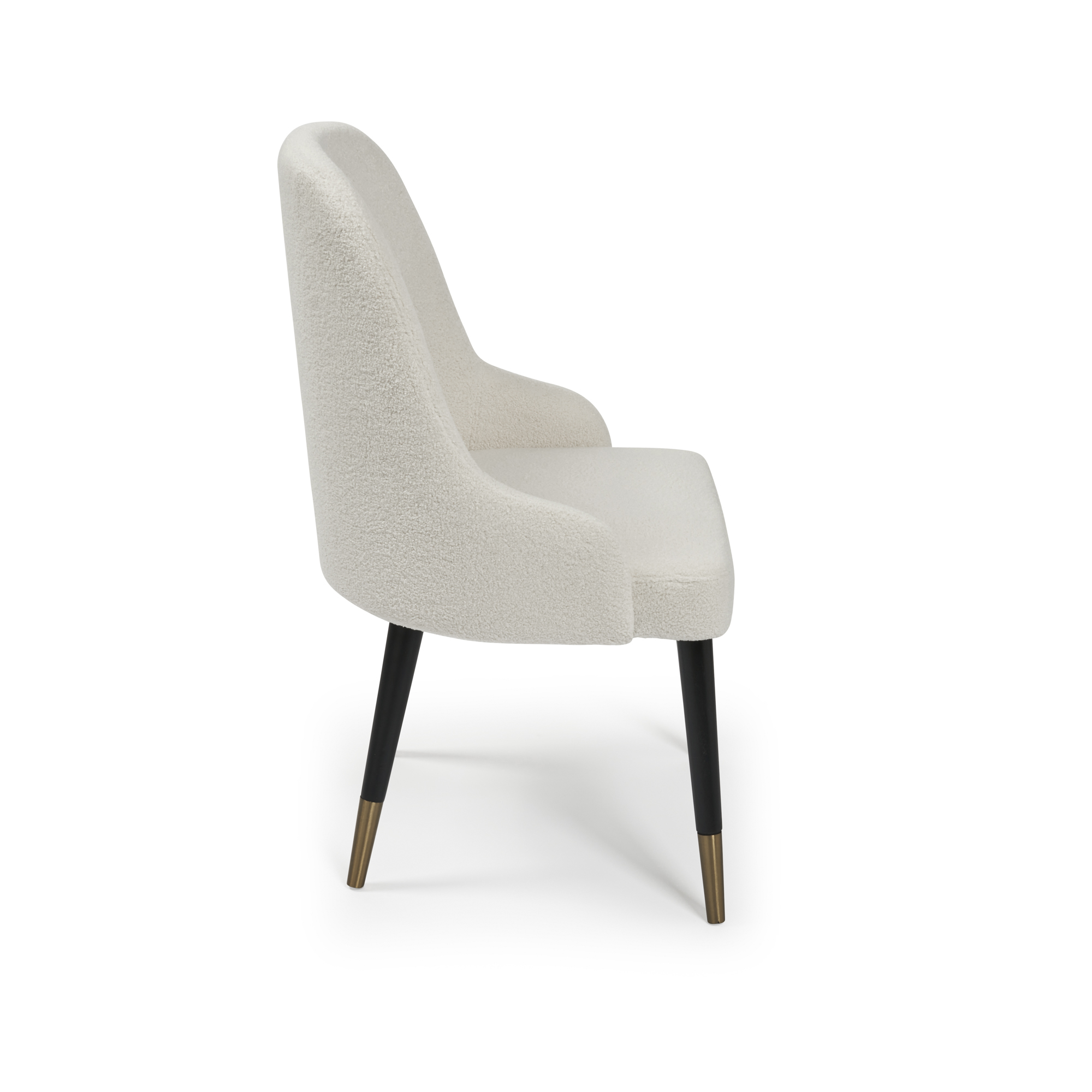 Isla Boucle Dining Chair with Gold Tipped Feet