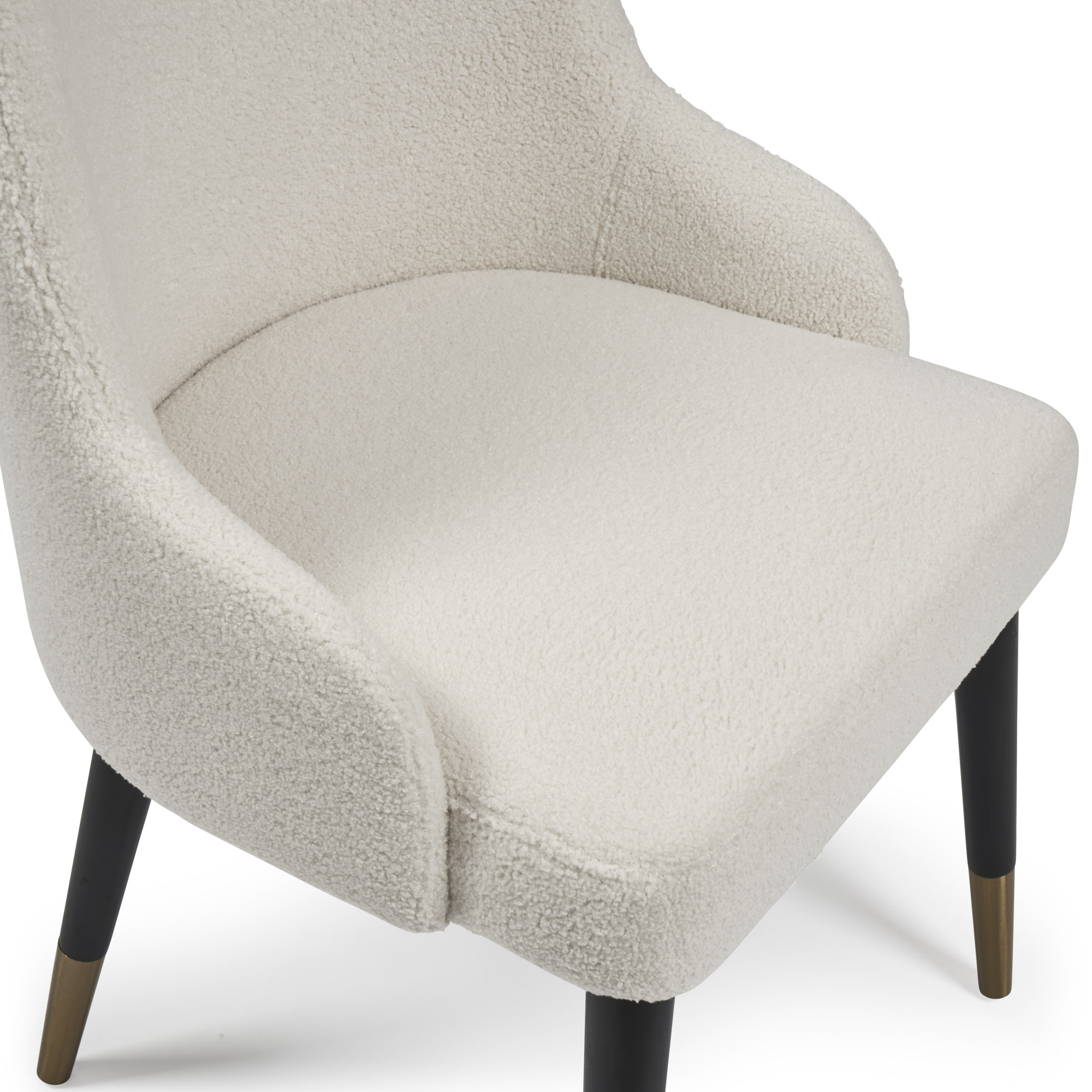 Isla Boucle Dining Chair with Gold Tipped Feet