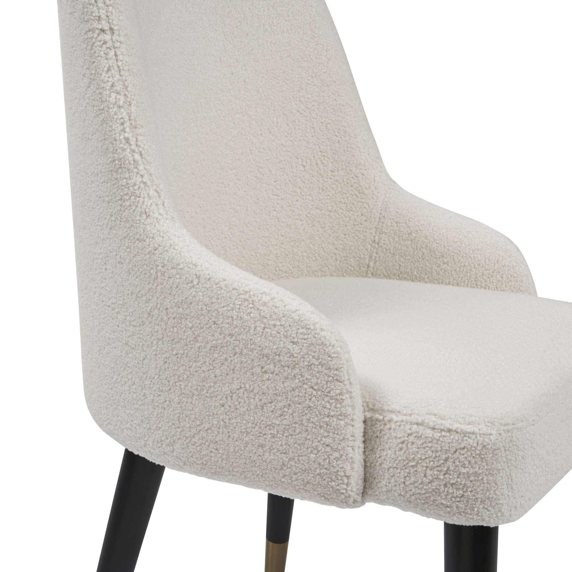 Isla Boucle Dining Chair with Gold Tipped Feet