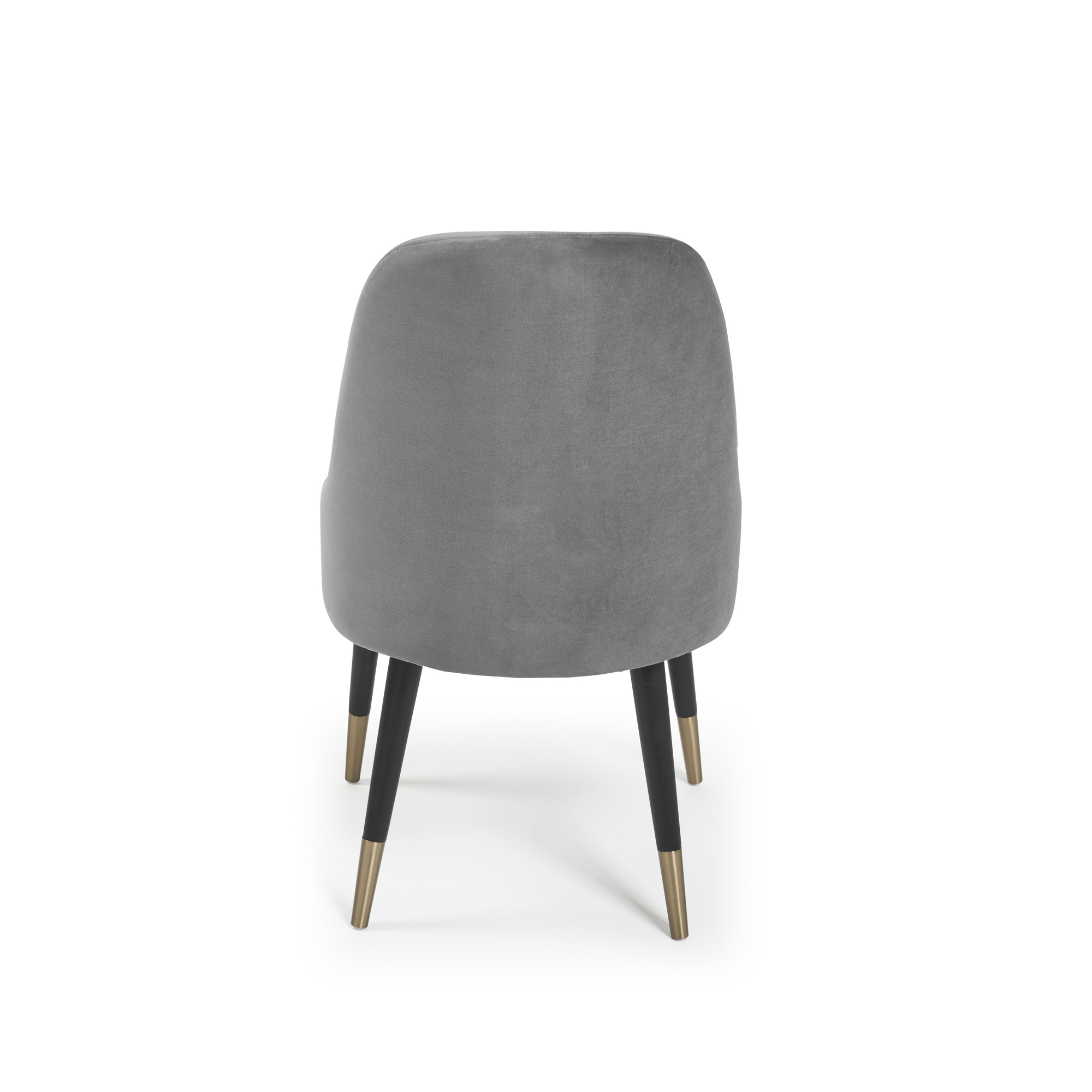 Isla Grey Velvet Dining Chair with Gold Tipped Feet