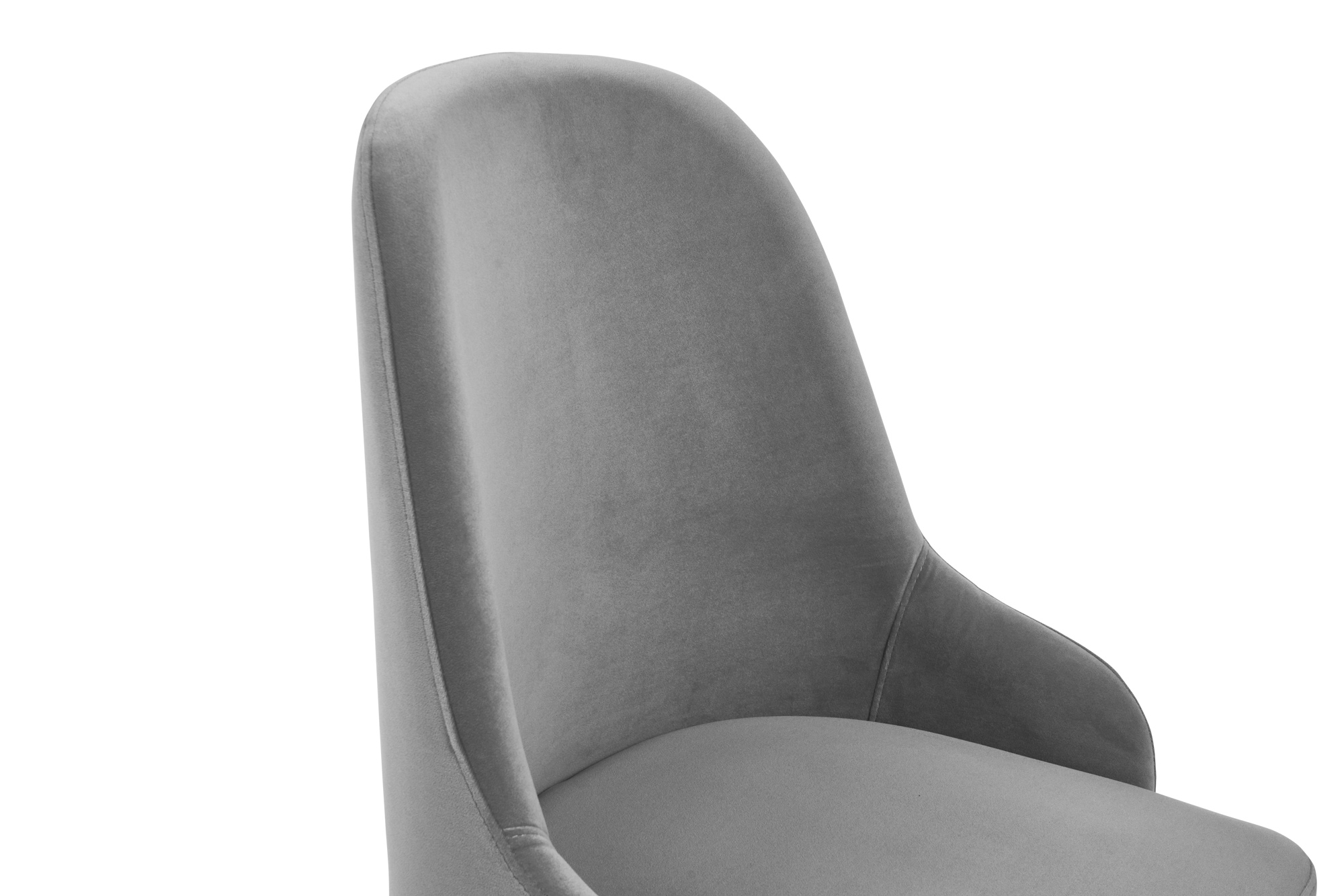 Isla Grey Velvet Dining Chair with Gold Tipped Feet
