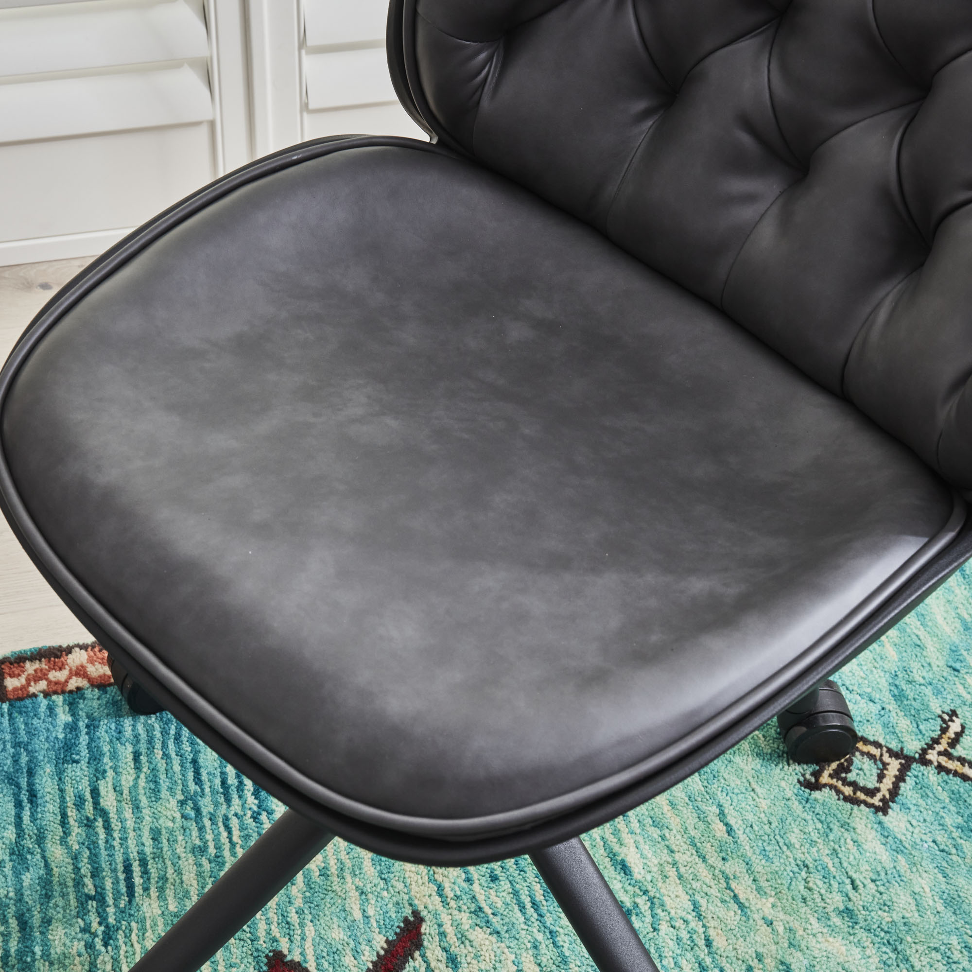 Thiago Grey Faux Leather Office Chair