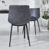 Bellagio 90cm Square Natural Oak Melamine Dining Table with 4x Leo Grey Dining Chairs - Image 11