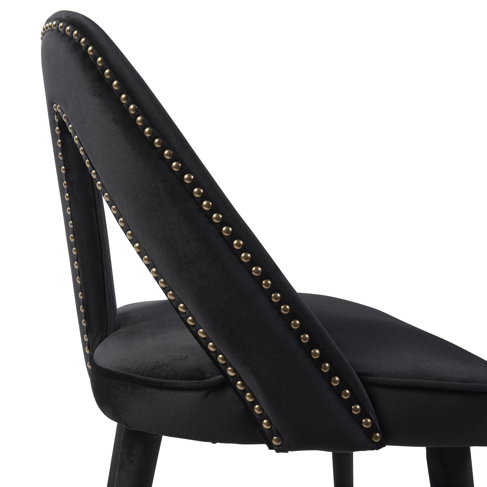 Alexandra Black Velvet Dining Chair – Gold Foot