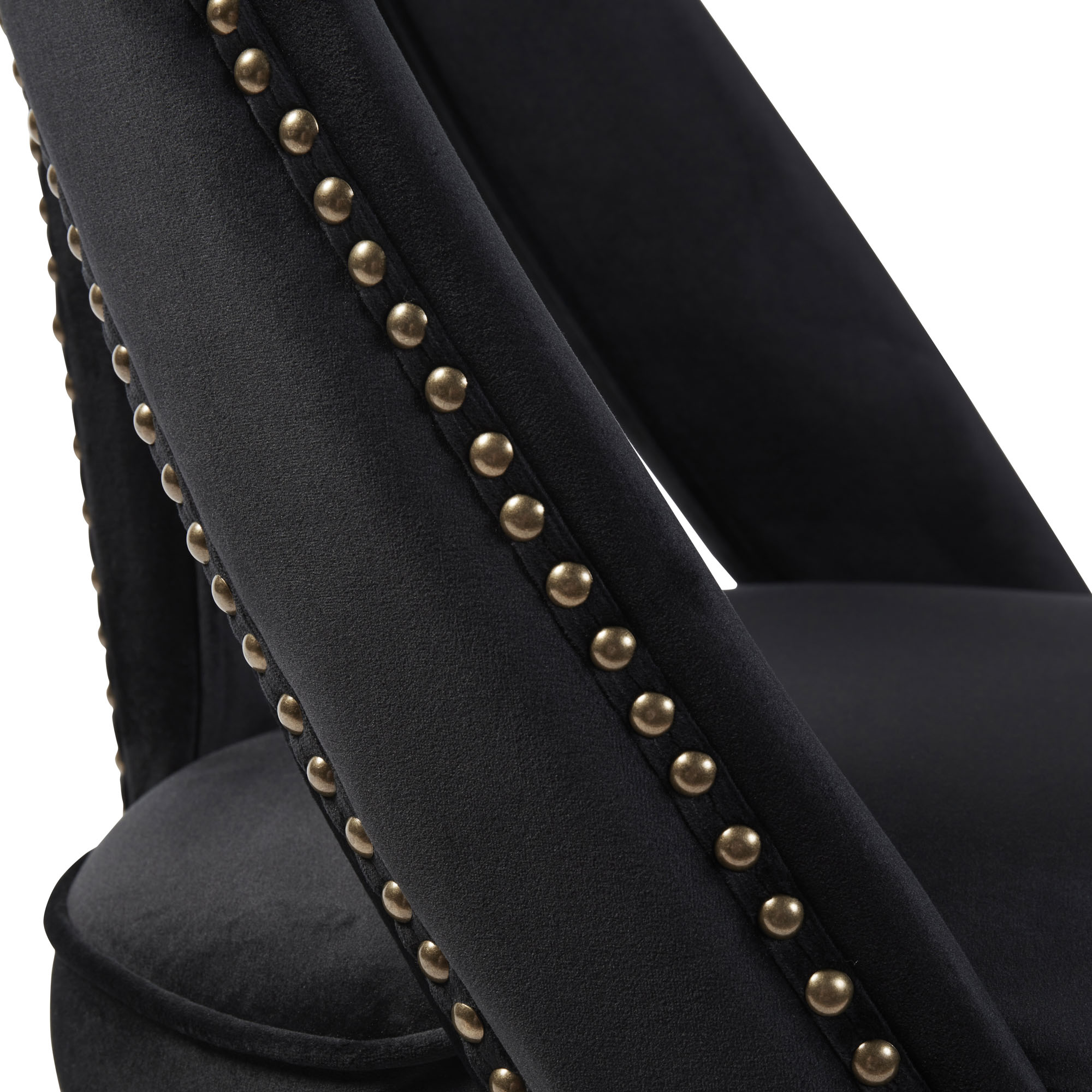 Alexandra Black Velvet Dining Chair – Gold Foot