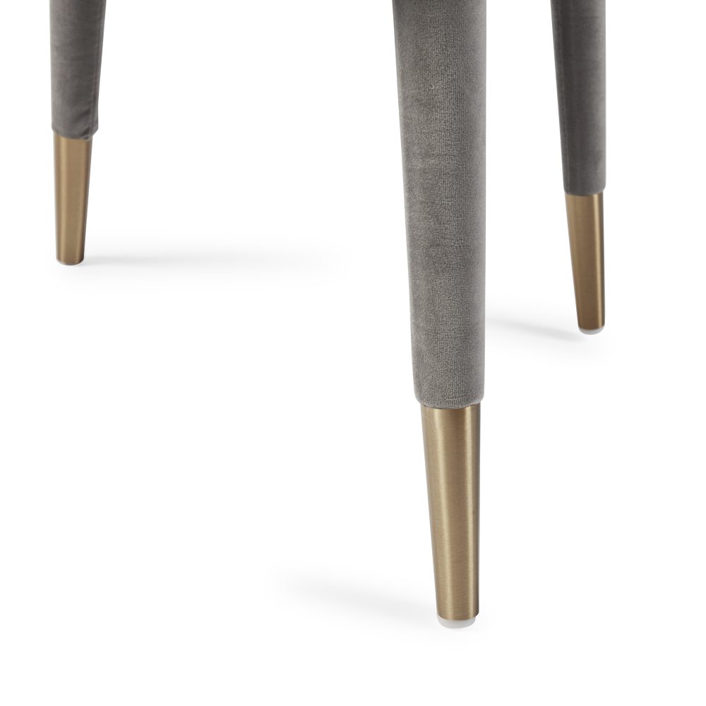 Alexandra Grey Velvet Dining Chair - Image 11