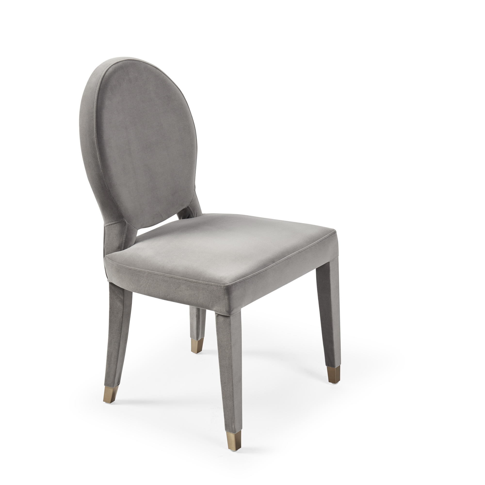 Victoria Upholstered Grey Velvet Dining Chair