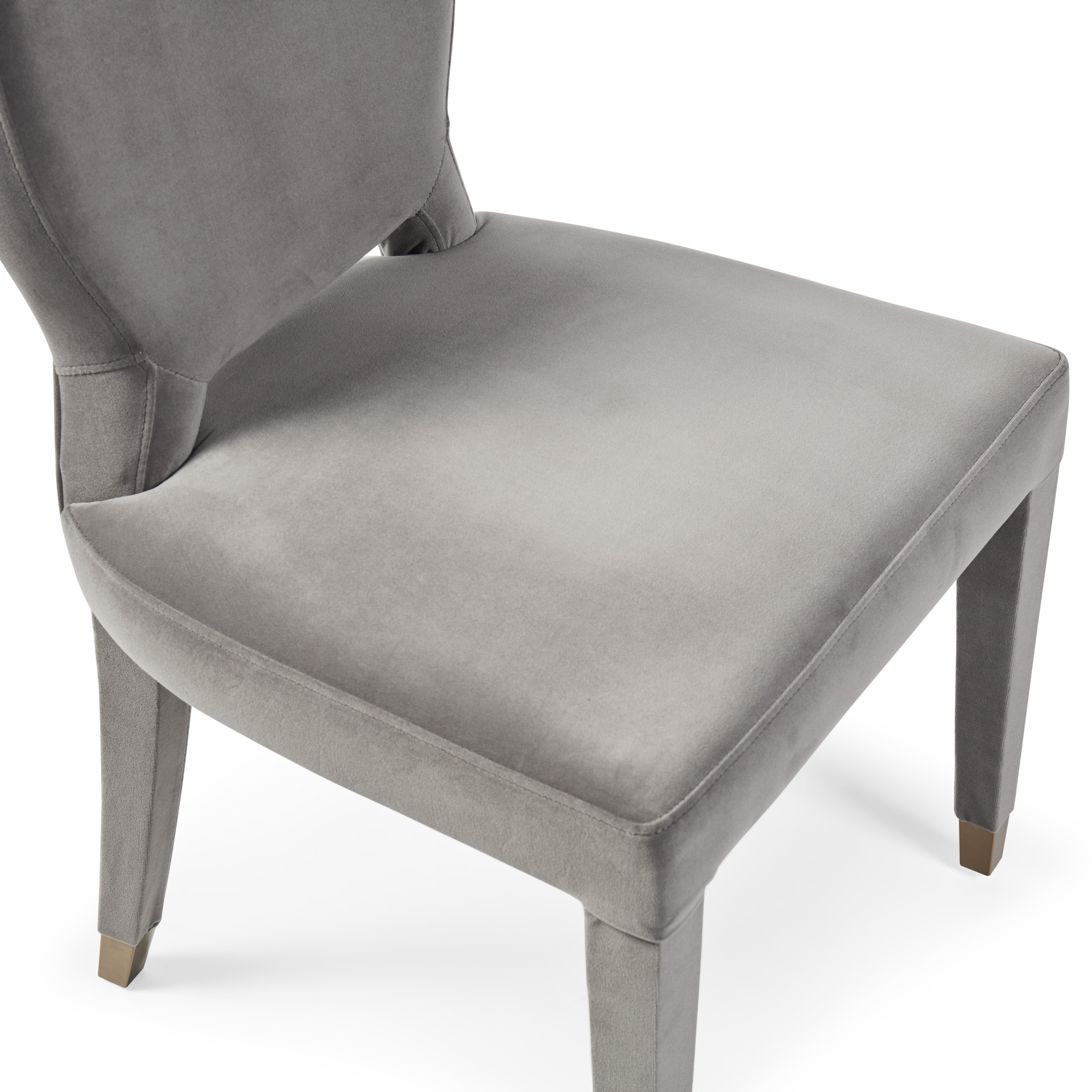 Victoria Upholstered Grey Velvet Dining Chair