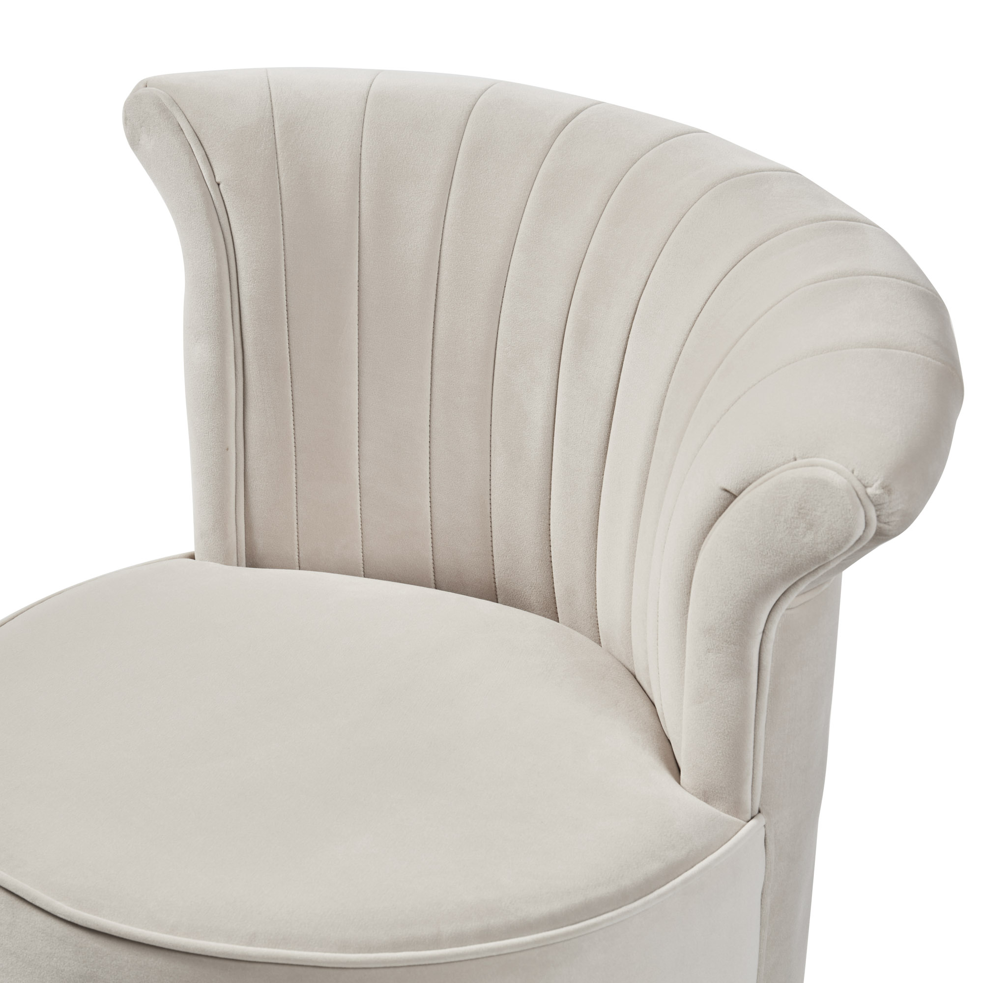 Grace Cream Velvet Swivel Accent Chair