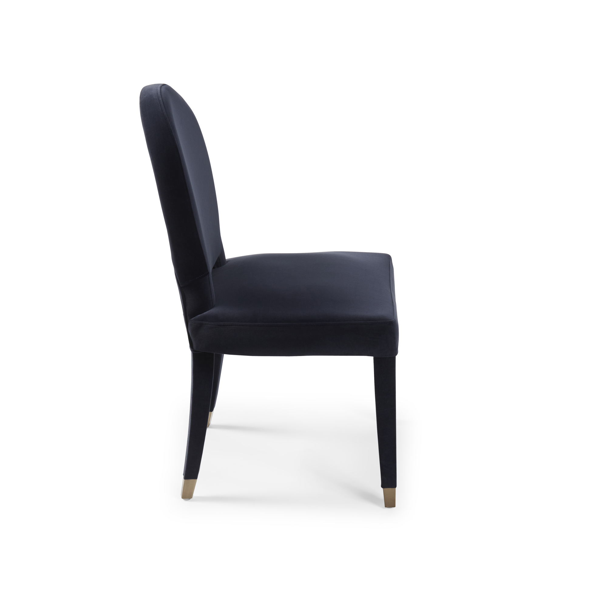 Victoria Upholstered Dark Blue Velvet Dining Chair