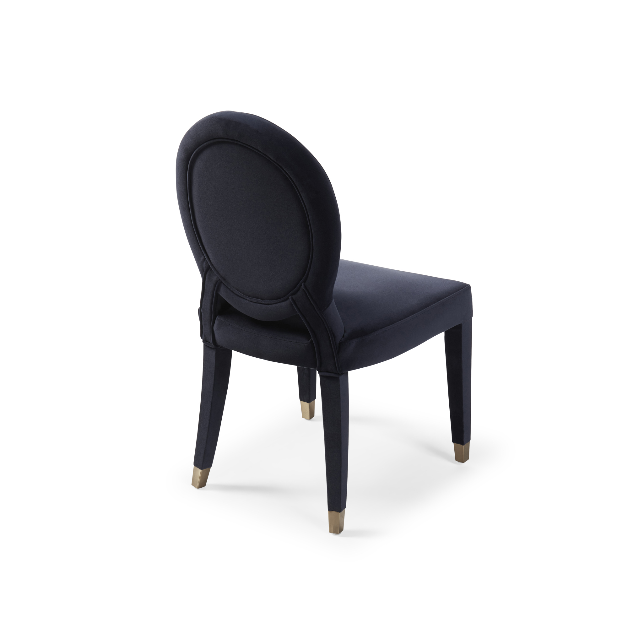 Victoria Upholstered Dark Blue Velvet Dining Chair
