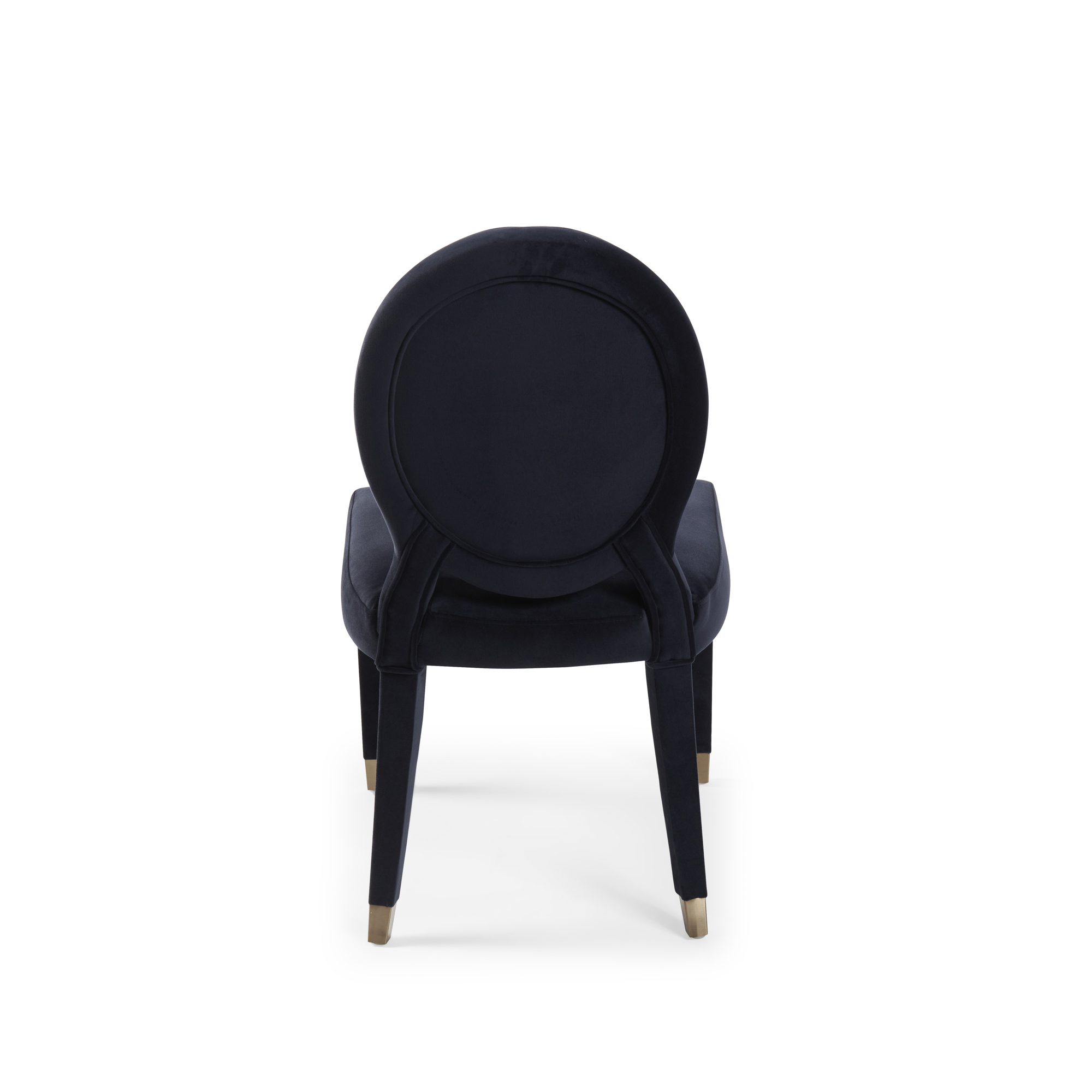 Victoria Upholstered Dark Blue Velvet Dining Chair