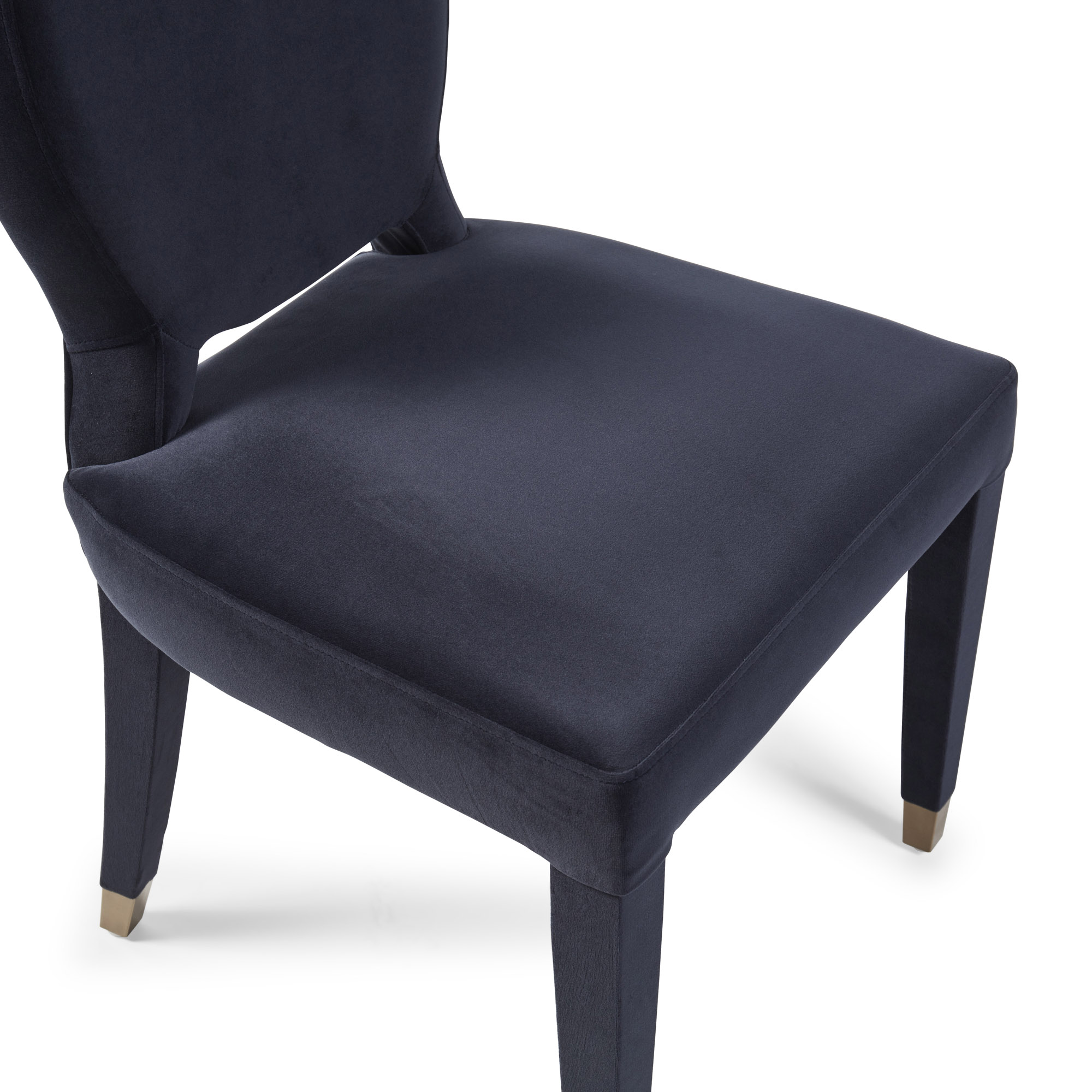 Victoria Upholstered Dark Blue Velvet Dining Chair