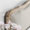 Clementine Whitewash Oak Upholstered Low Foot Board Bed - King - Image 3