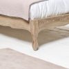 Clementine Whitewash Oak Upholstered Low Foot Board Bed - King - Image 8