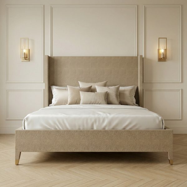 Richmond Shagreen King Size Winged Back Bed