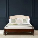 Lille French Mahogany Upholstered Low Foot Board Bed – Double Size