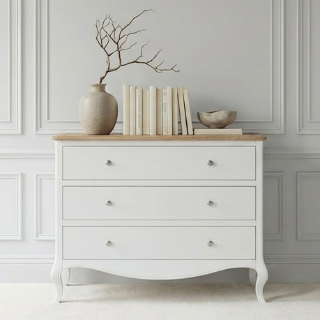 Lille French Chalk White 3 Drawer Chest
