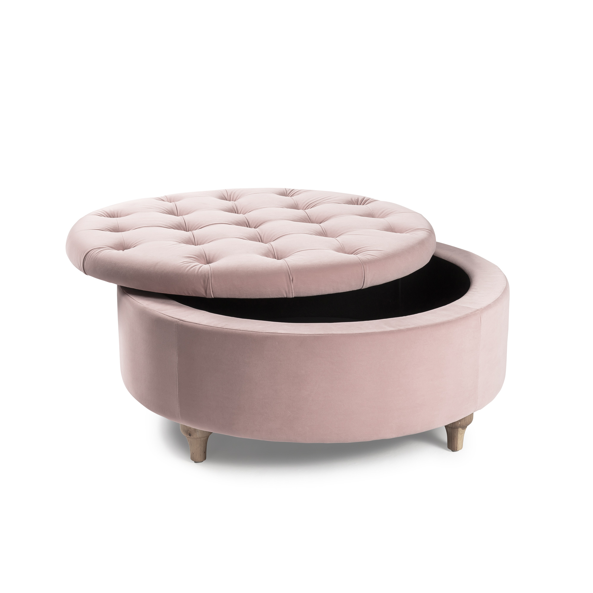 Blush pink storage ottoman storage bench foot stool with storage