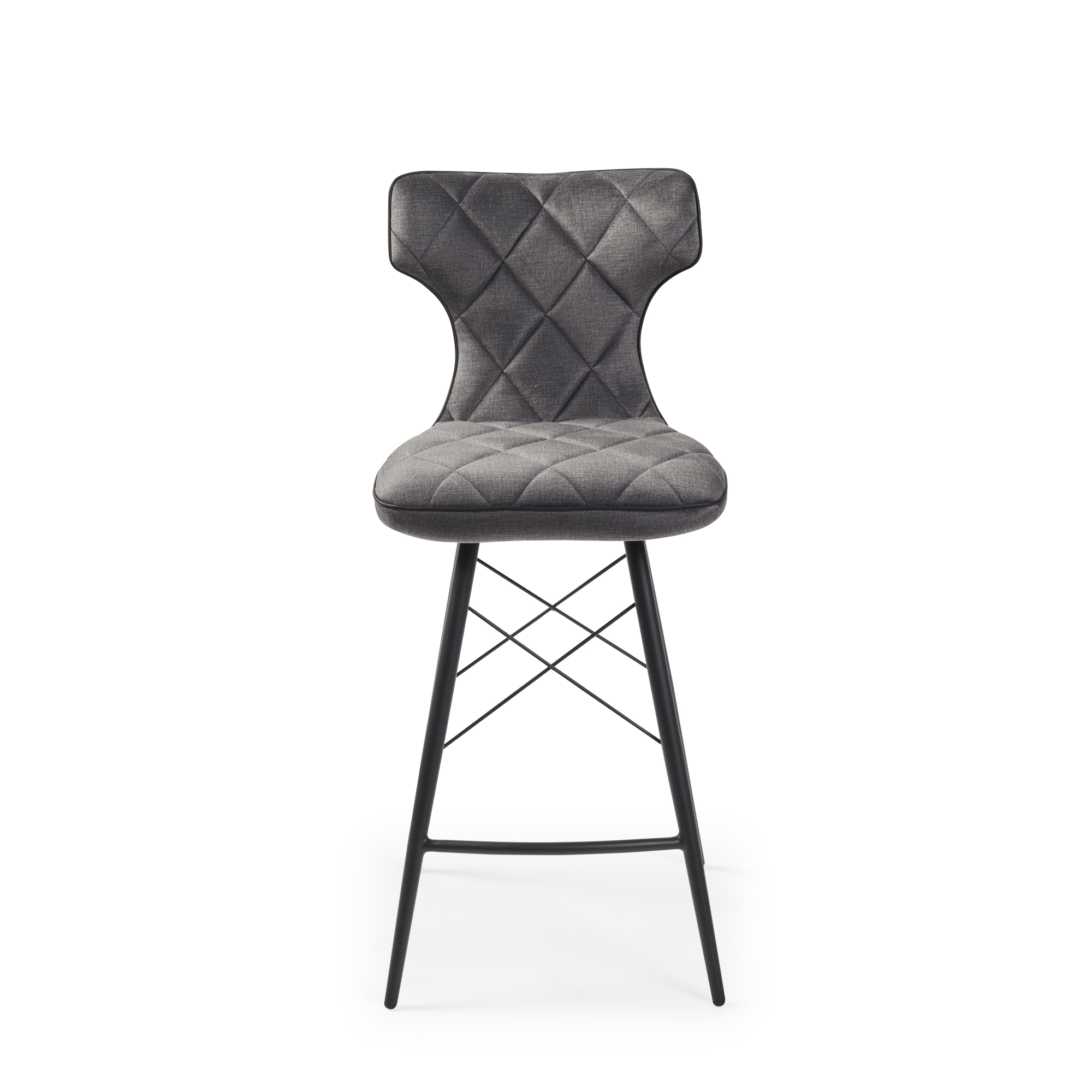 Phoenix Upholstered Grey Counter Stool