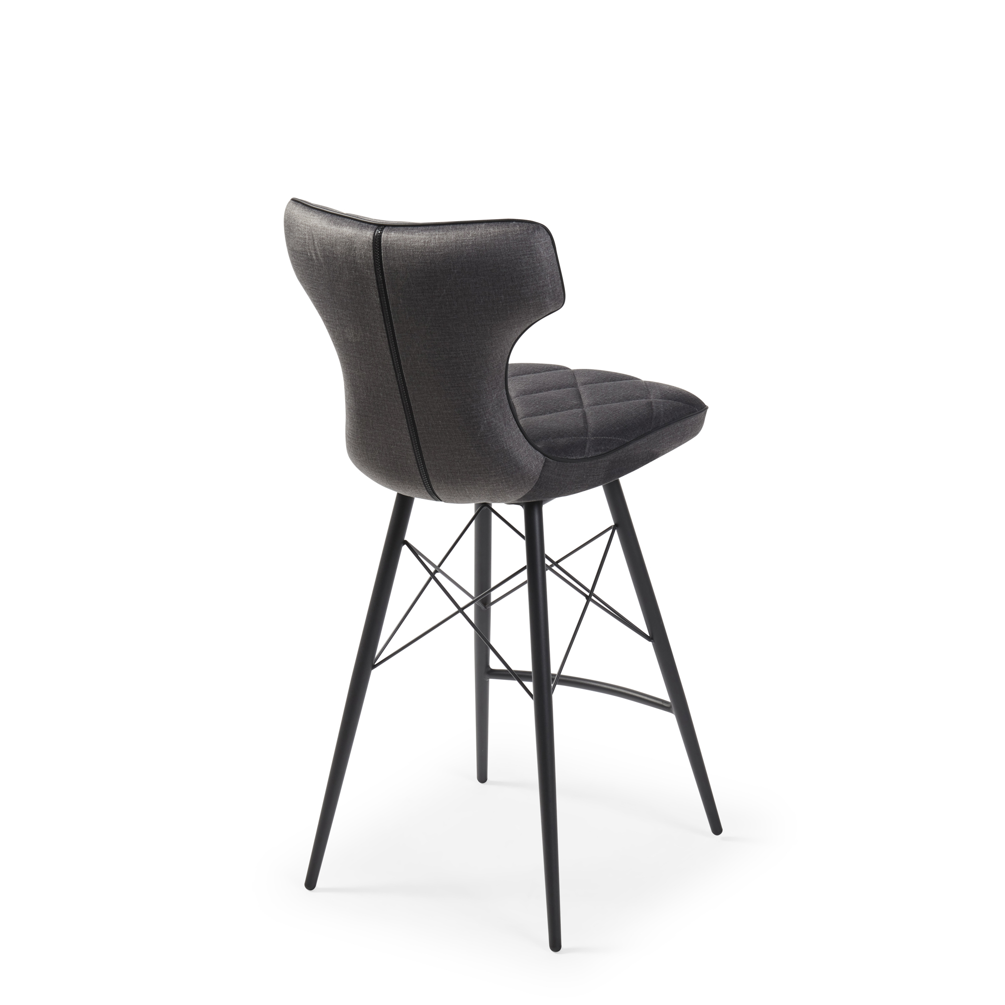 Phoenix Upholstered Grey Counter Stool