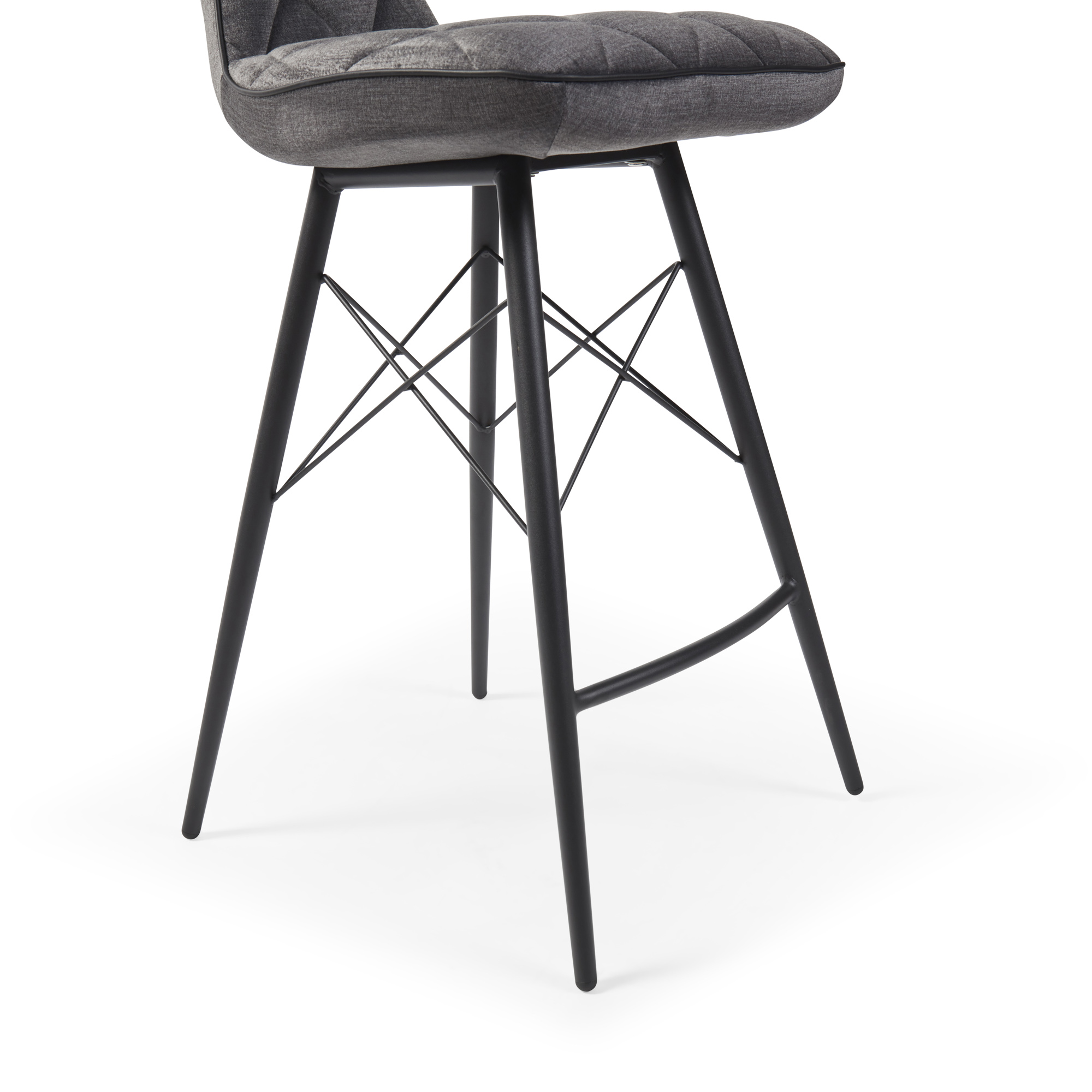 Phoenix Upholstered Grey Counter Stool