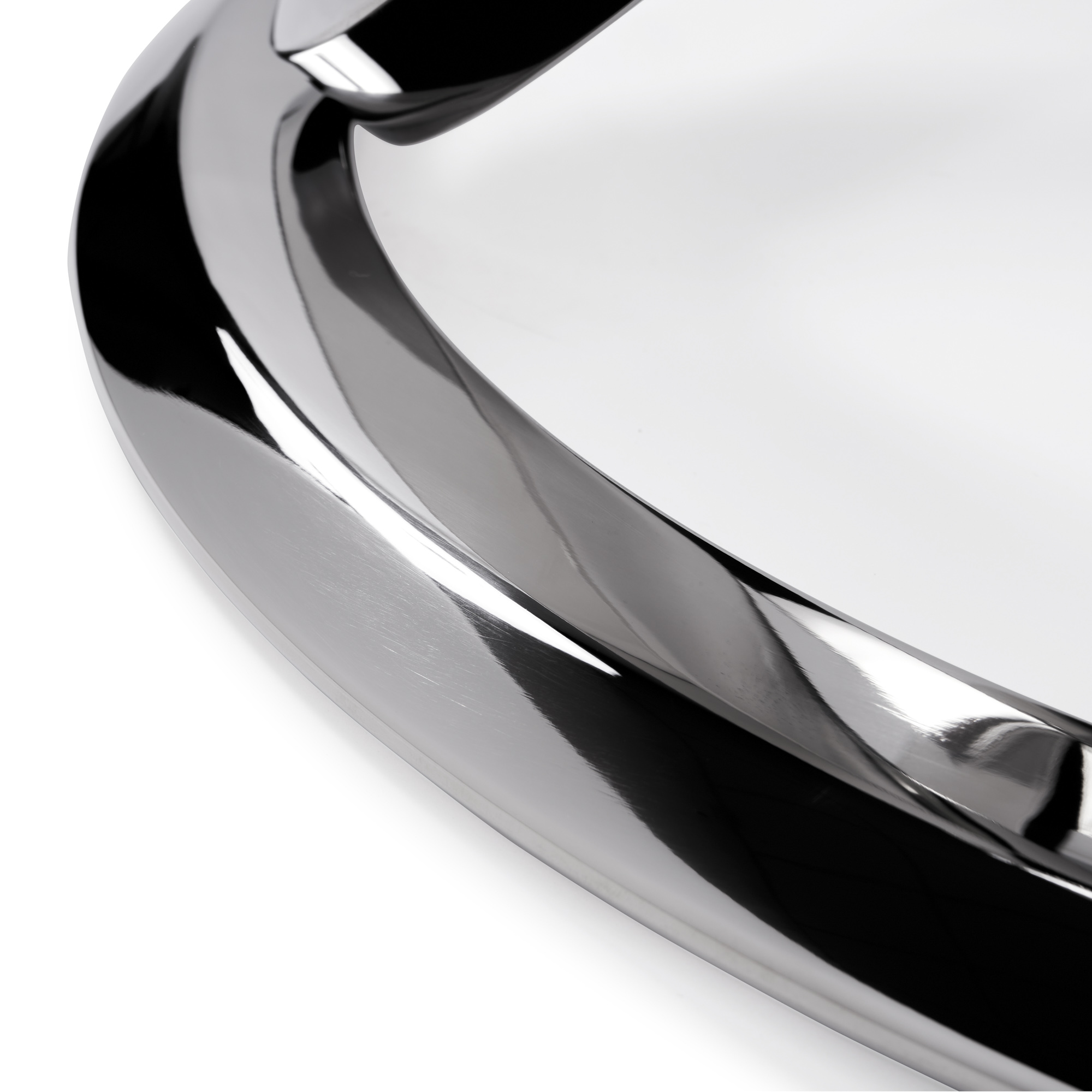 1.3M Pedestal Polished Circular Stainless Steel Dining Table with White Marble Top