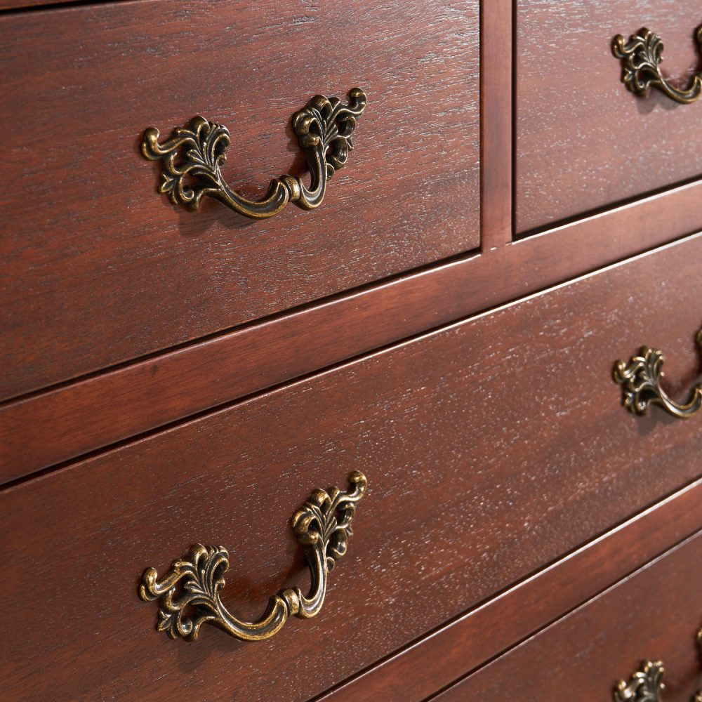 Lille French Mahogany 6 Drawer Large Tall Chest - Image 5