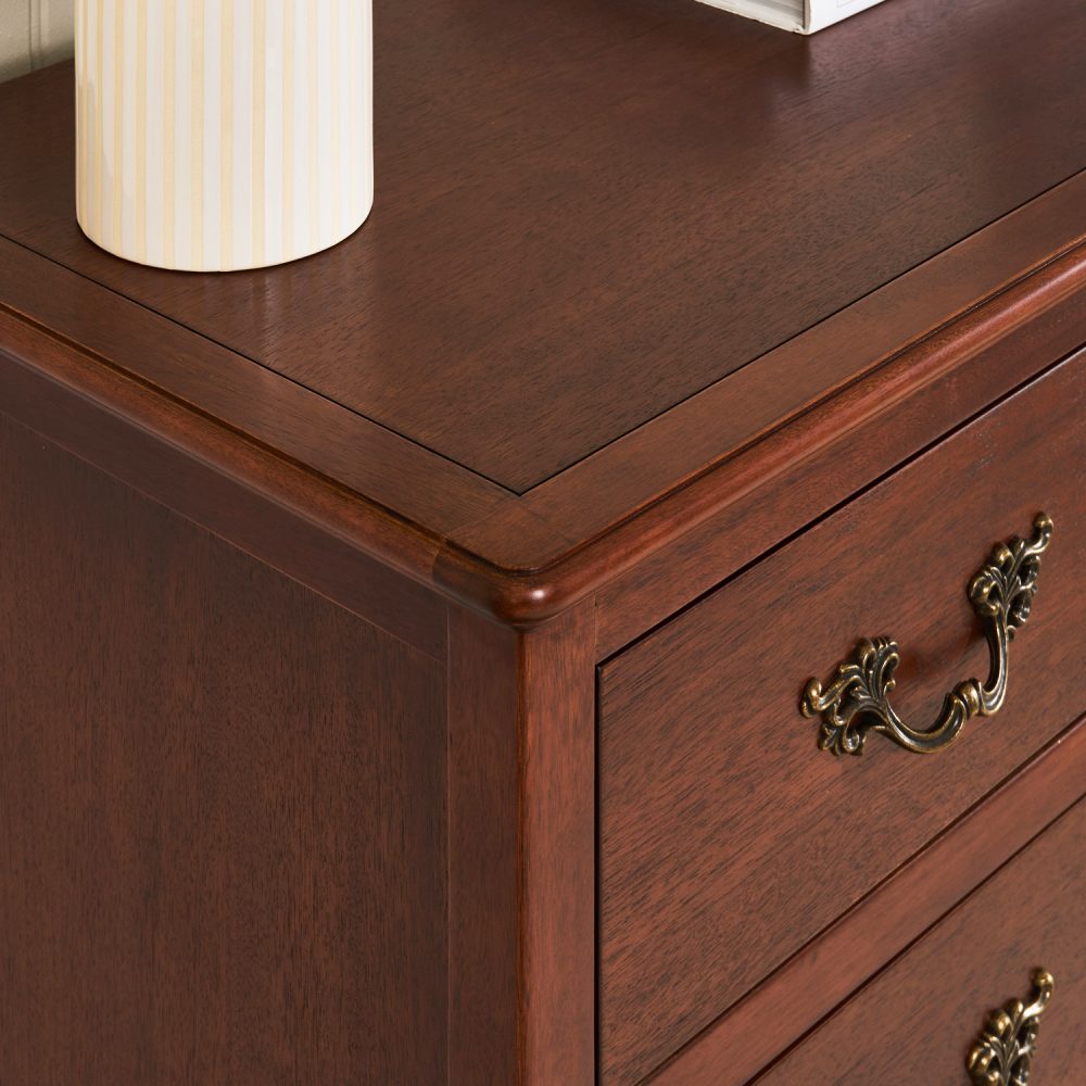 Lille French Mahogany 6 Drawer Large Tall Chest - Image 6