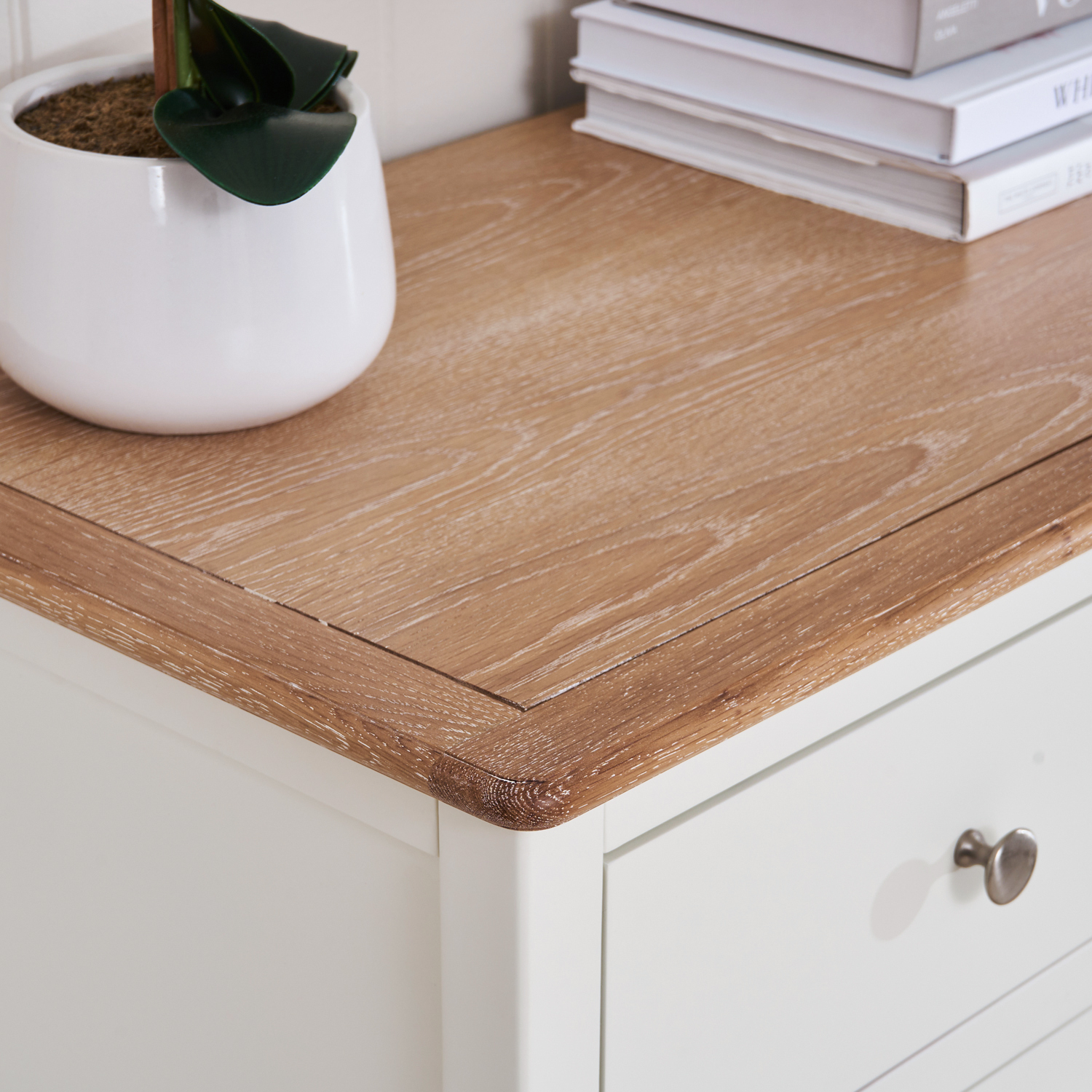 Lille French Chalk White 6 Drawer Tall Chest - Image 4