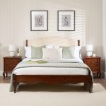 Lille French Mahogany Upholstered Low Foot Board Bed – Double Size